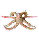 Hand Embroidered Silk Velvet Shaded Rose Octopus Objet d'Art Anke Drechsel 