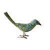 Hand Embroidered Silk Velvet Standing Bird Objet d'Art Anke Drechsel Mint 