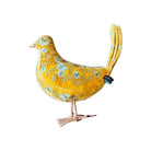 Hand Embroidered Silk Velvet Standing Dove Objet d'Art Anke Drechsel MIRANDA Shaded Oro 
