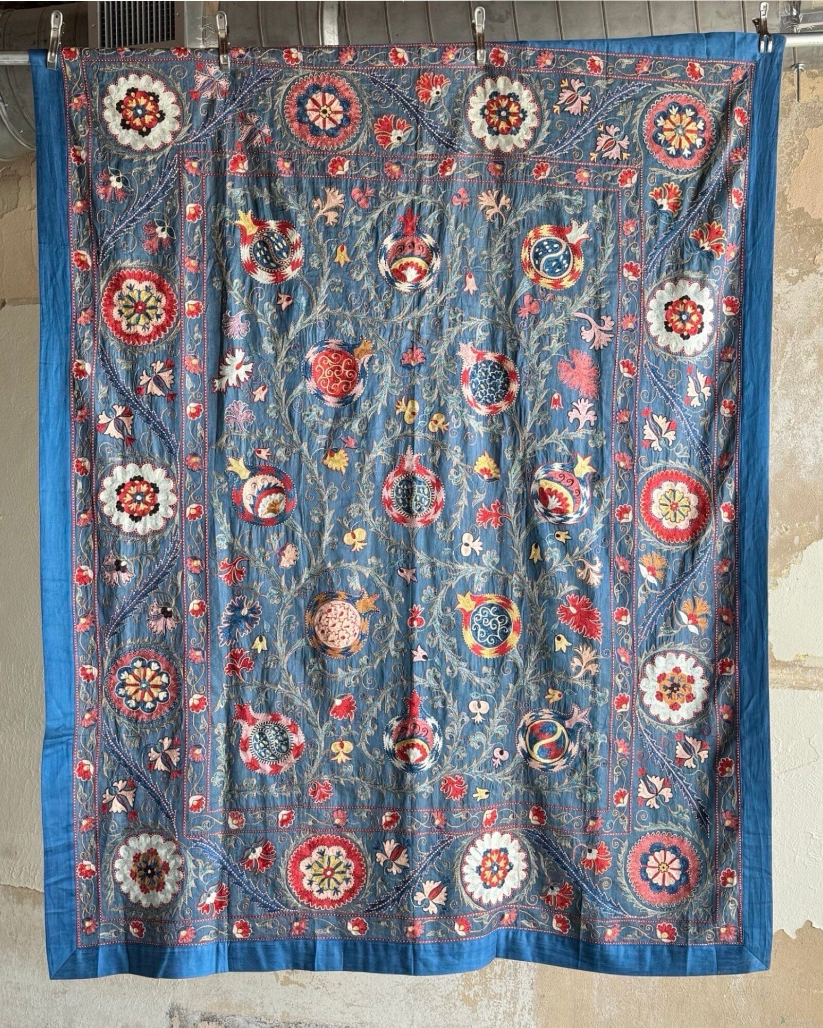 Hand Stitched All Silk Suzani (CSSU081924| 64 x 80") Suzani Aziz Suzani 