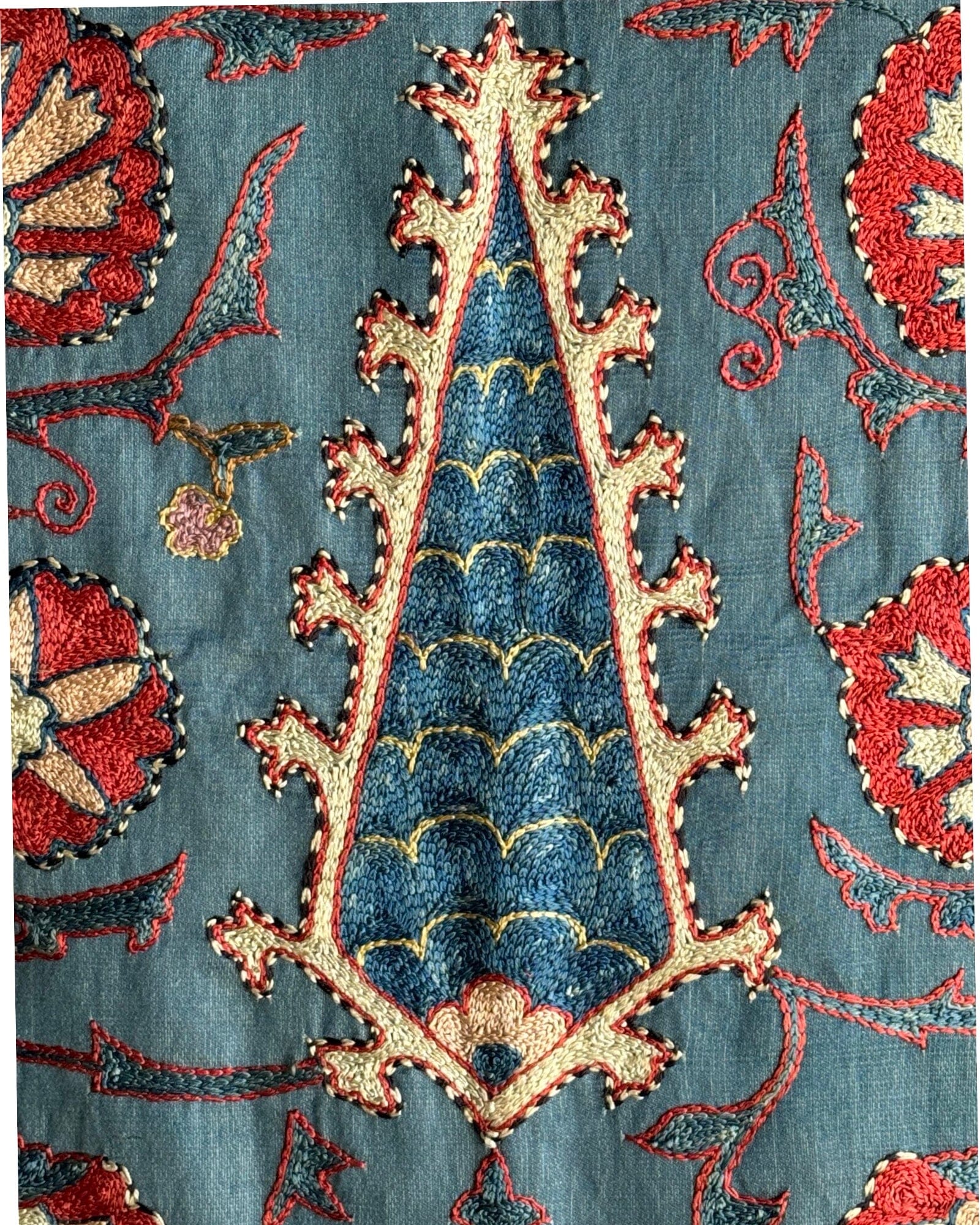 Hand Stitched All Silk Suzani (CSSU082324| ") Suzani Aziz Suzani 