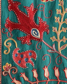 Hand Stitched All Silk Suzani (CSSU231622 | 83 1/2 x 106") Suzani Aziz Suzani 