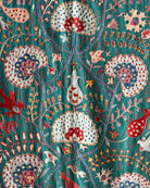 Hand Stitched All Silk Suzani (CSSU231622 | 83 1/2 x 106") Suzani Aziz Suzani 