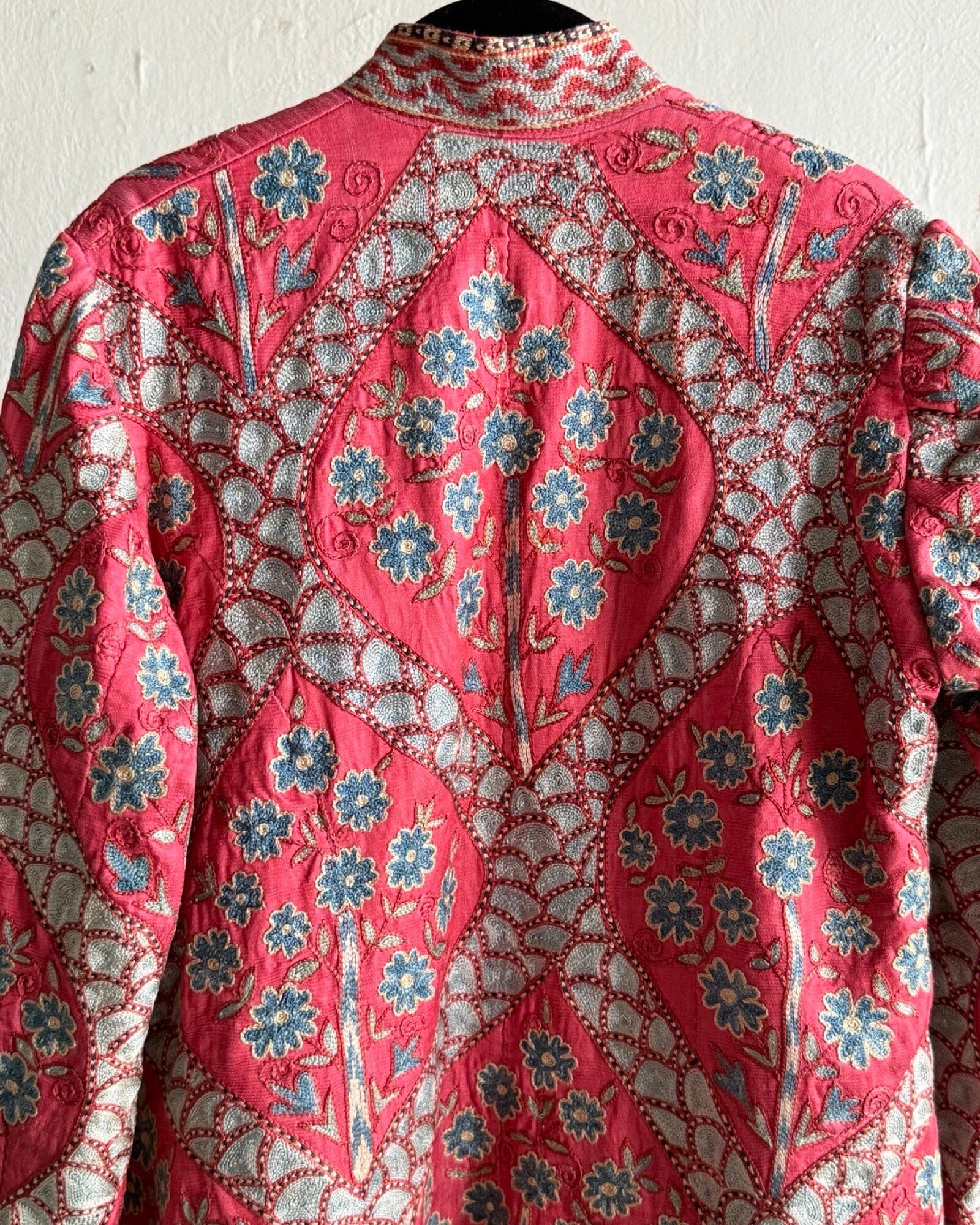 Hand-Stitched Suzani Coat from Uzbekistan (#CSSU48325) Coat Aziz Suzani 