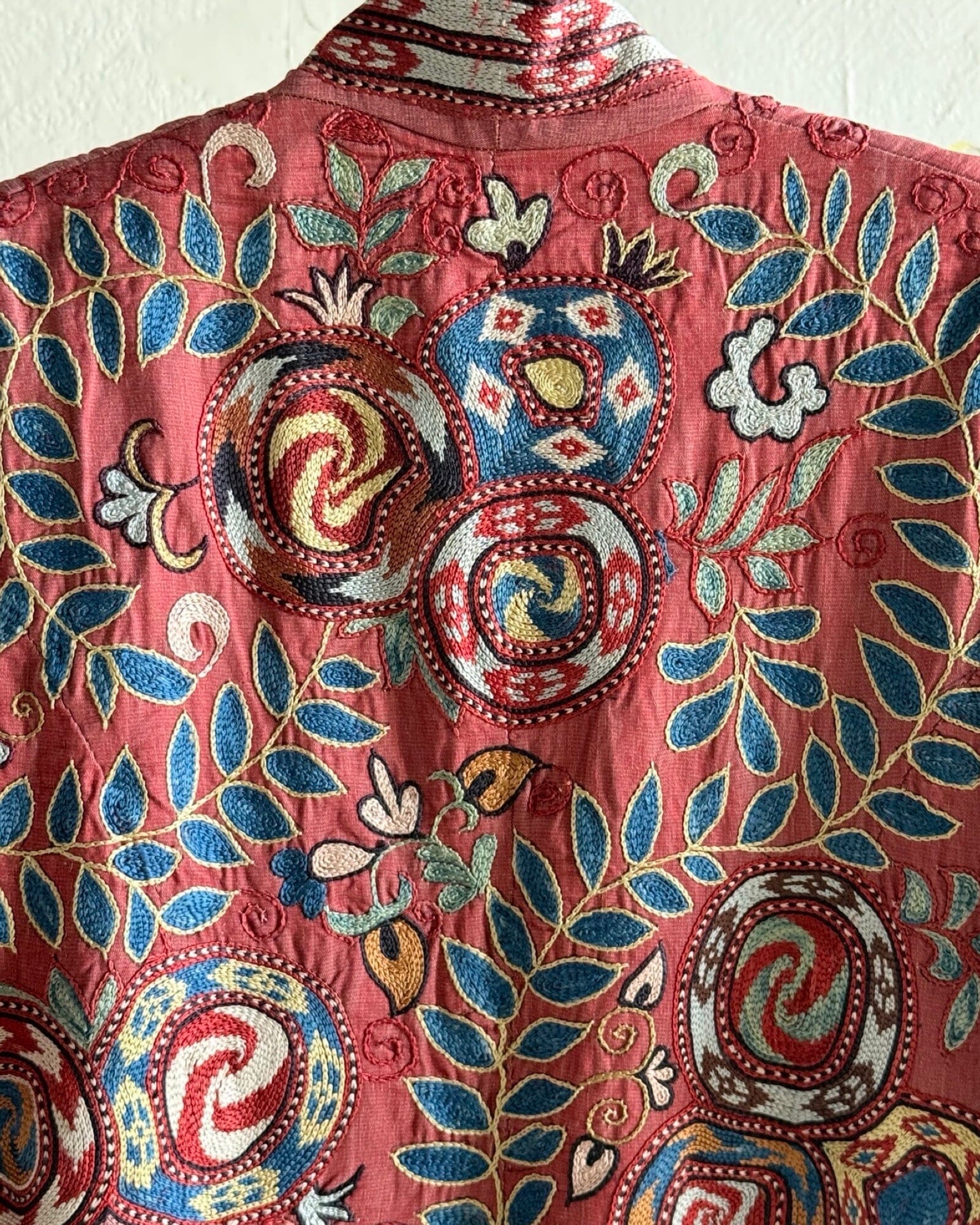 Hand-Stitched Suzani Coat from Uzbekistan (#CSSU48525) Coat Aziz Suzani 