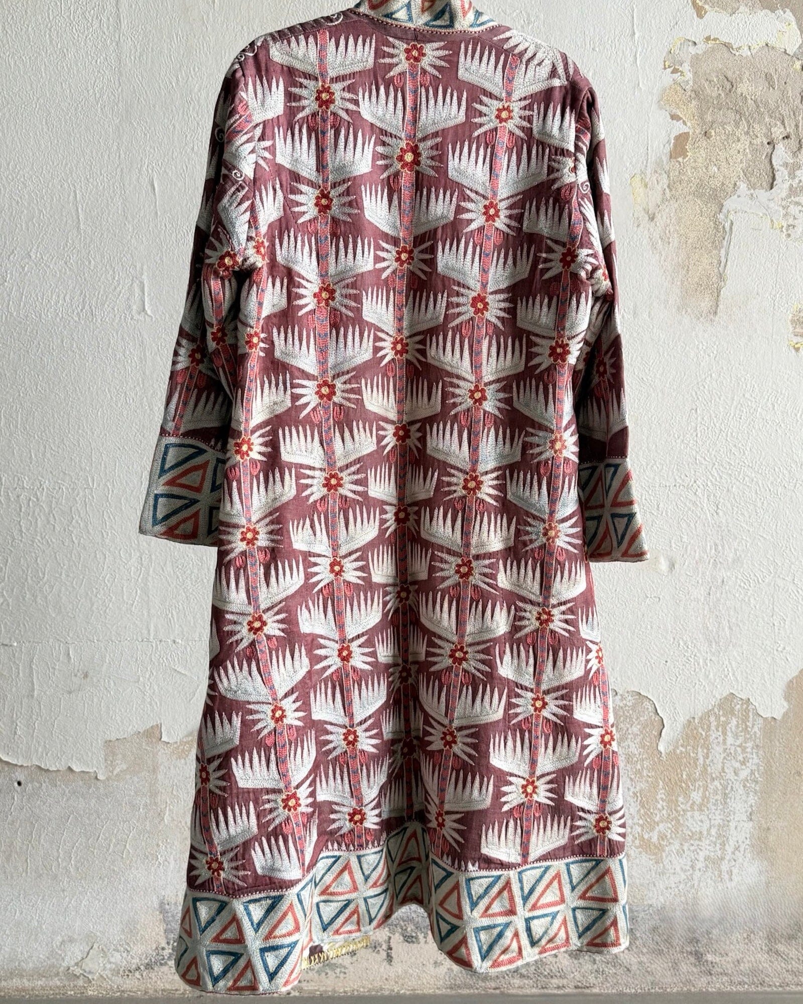 Hand-Stitched Suzani Coat from Uzbekistan (#CSSU48625) Coat Aziz Suzani 