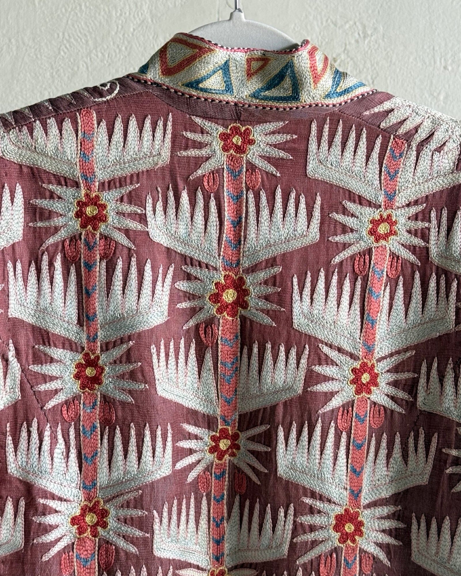 Hand-Stitched Suzani Coat from Uzbekistan (#CSSU48625) Coat Aziz Suzani 