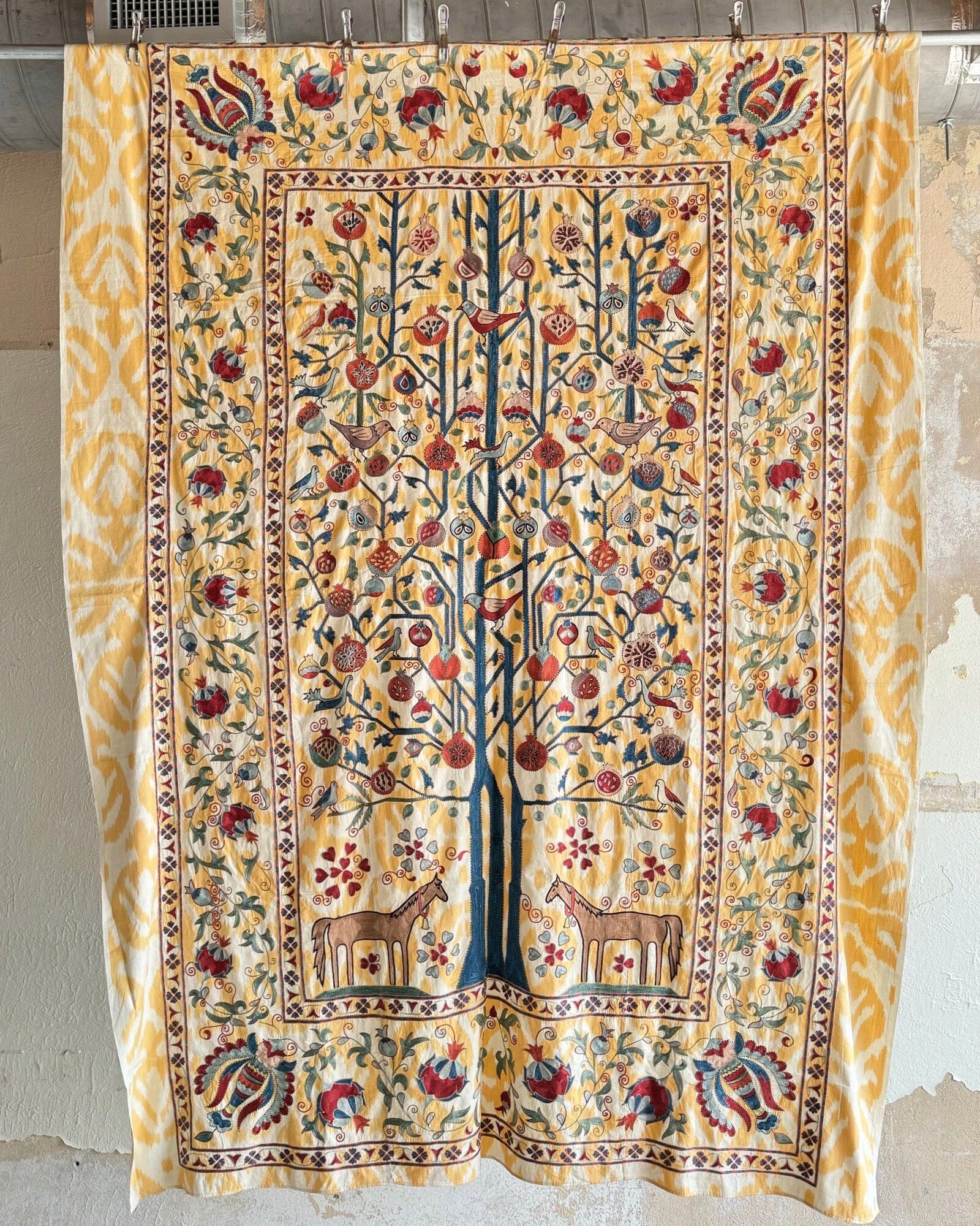 Hand Stitched Suzani (CSSU012324 | 71 x 100") Suzani Aziz Suzani 