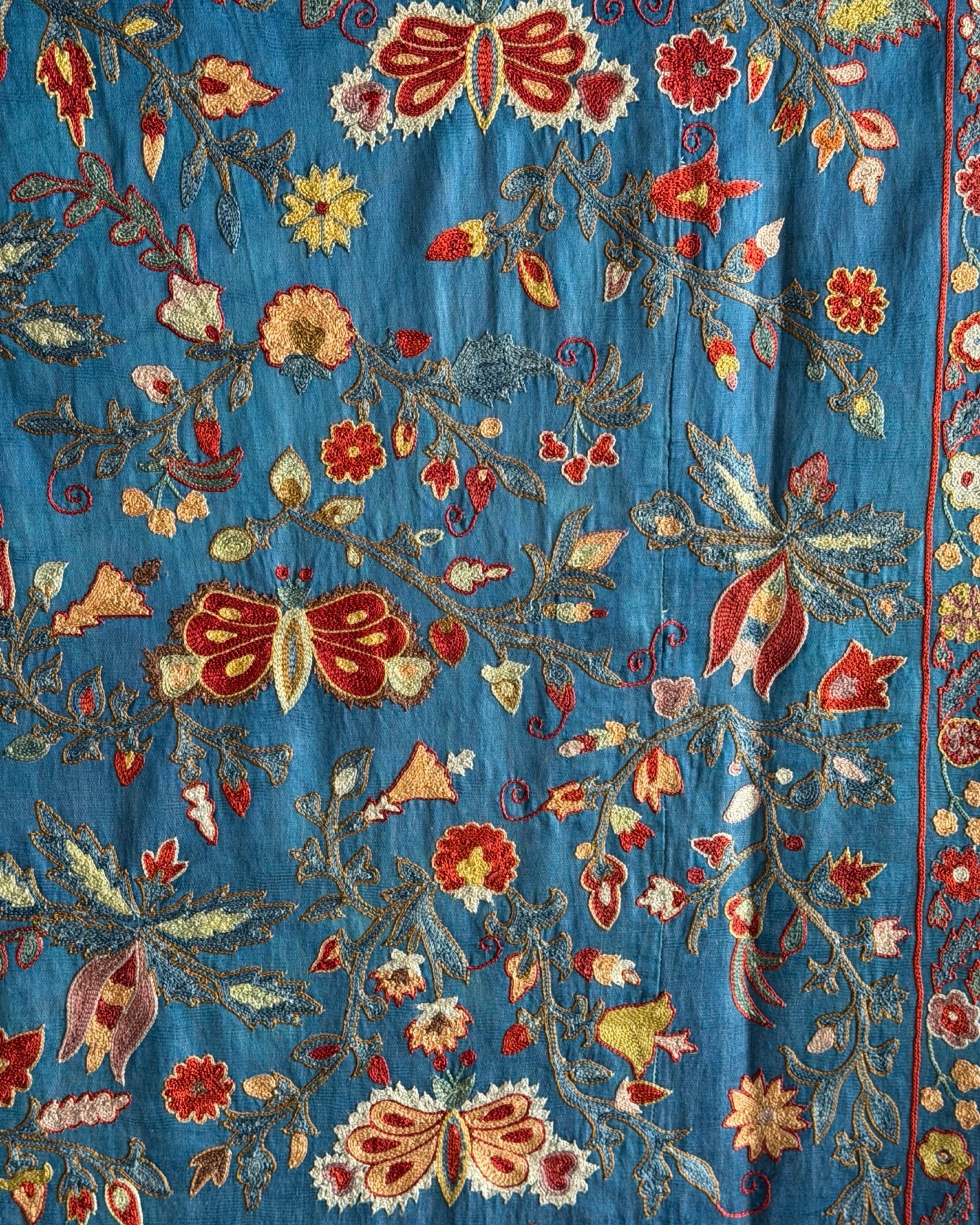 Hand Stitched Suzani (CSSU061423 | 82 x 108") Suzani Aziz Suzani 