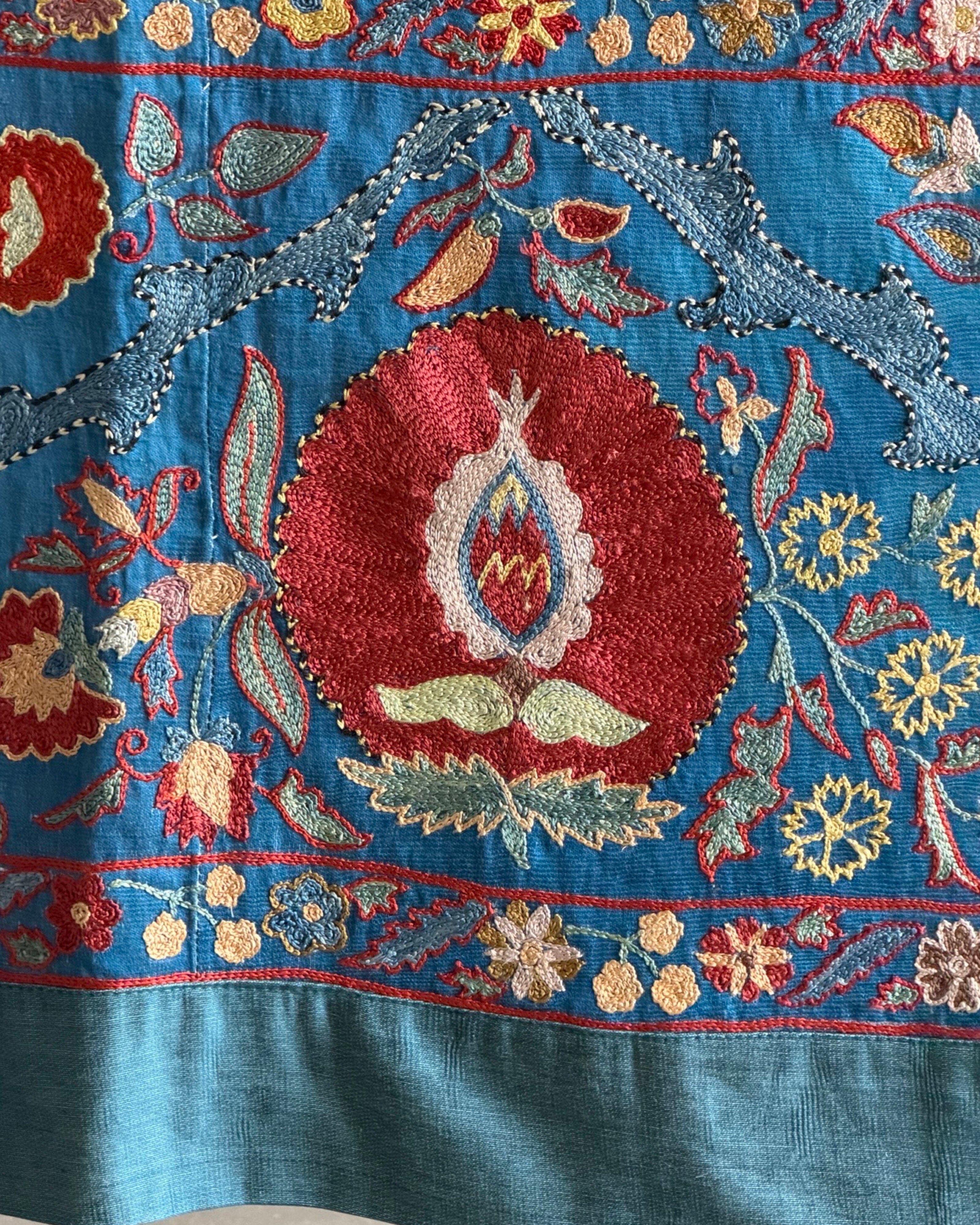 Hand Stitched Suzani (CSSU061423 | 82 x 108") Suzani Aziz Suzani 