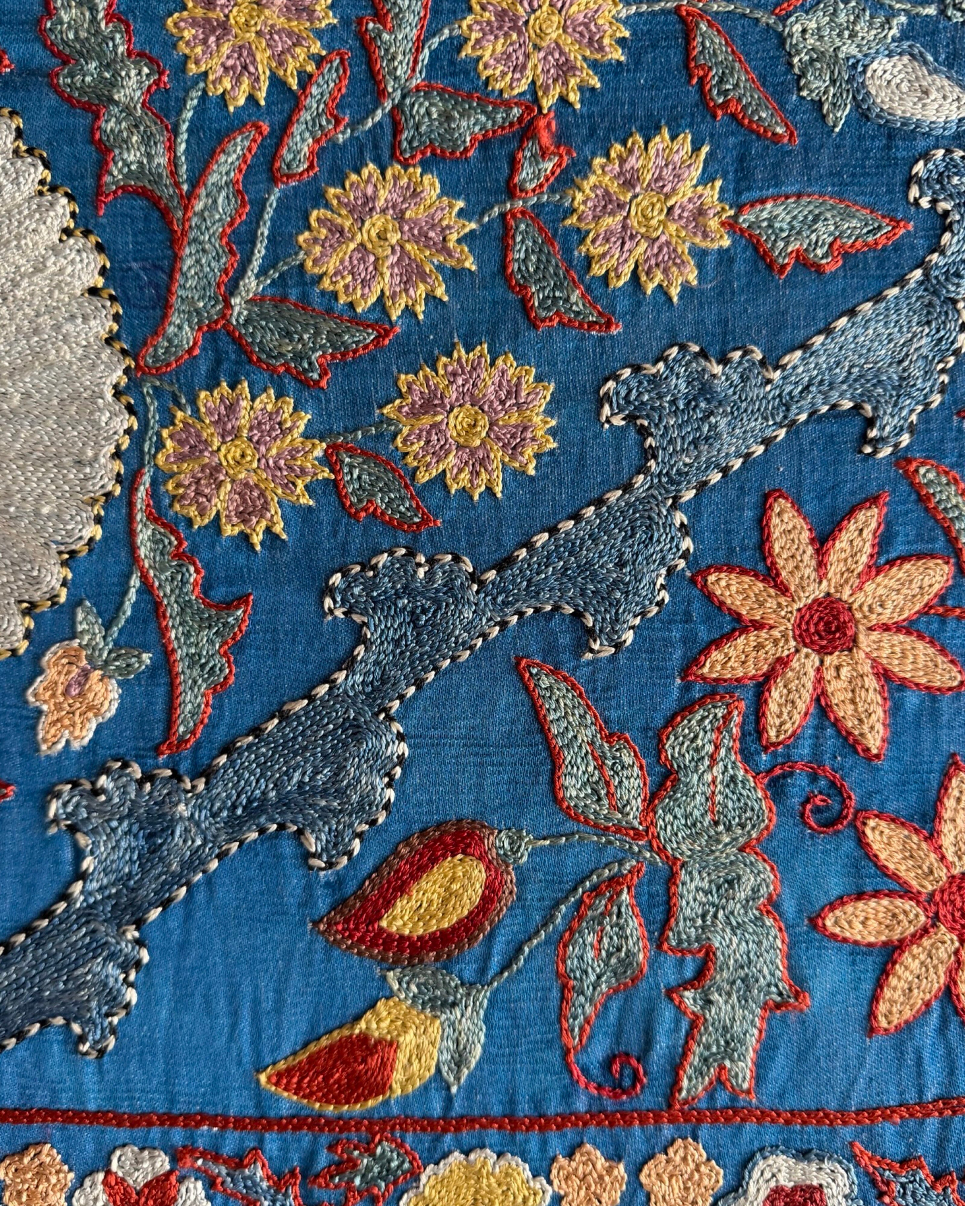 Hand Stitched Suzani (CSSU061423 | 82 x 108") Suzani Aziz Suzani 
