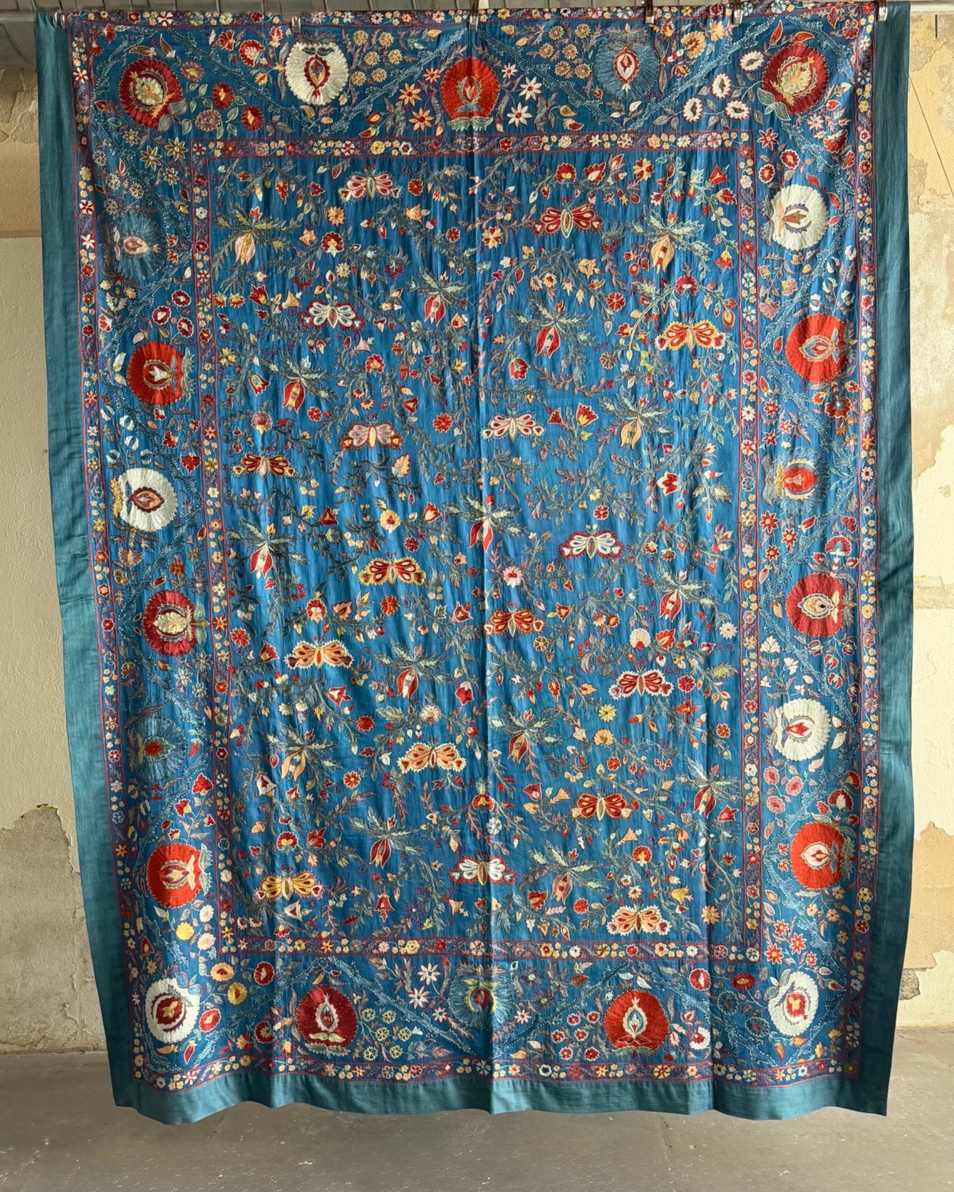 Hand Stitched Suzani (CSSU061423 | 82 x 108") Suzani Aziz Suzani 
