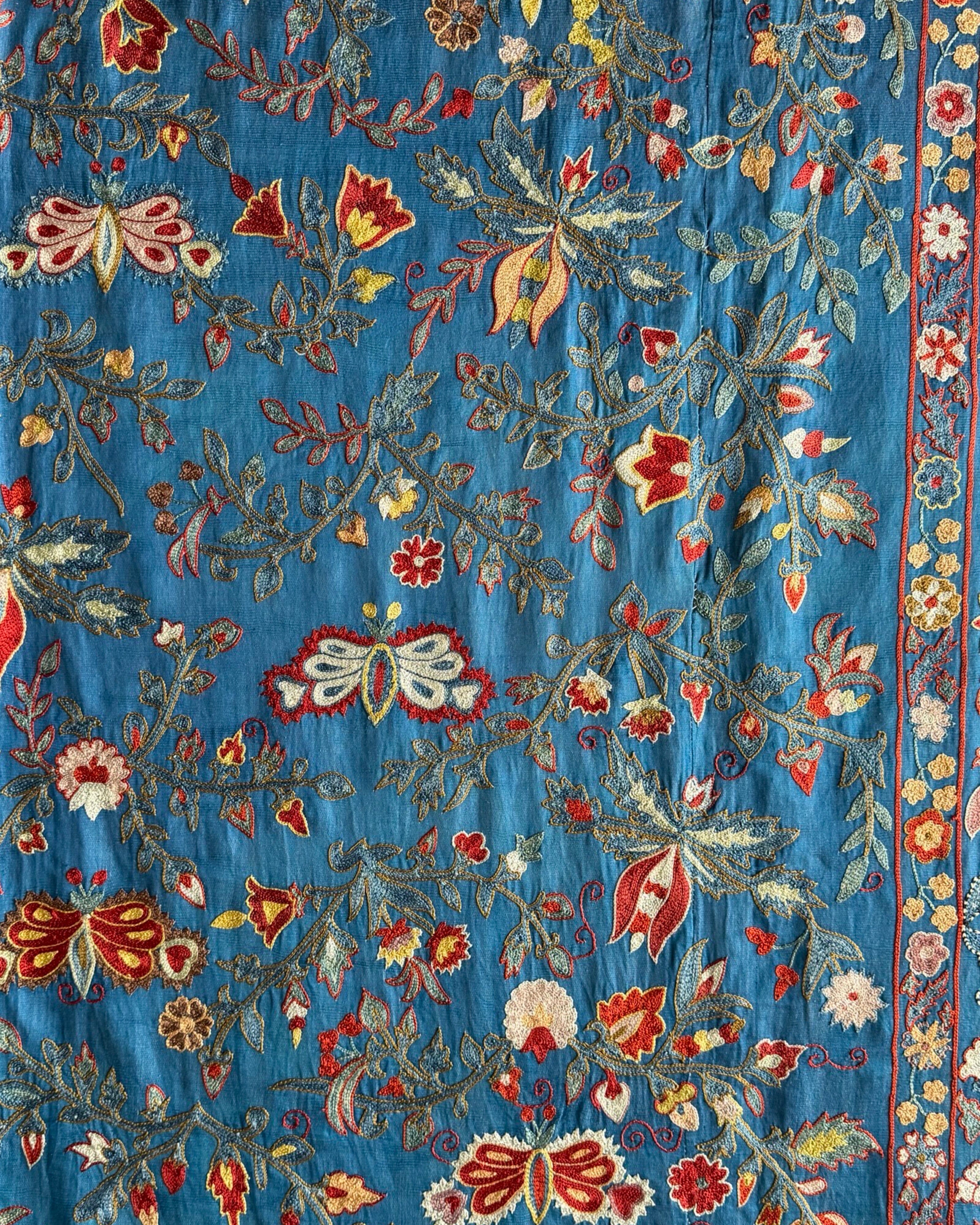 Hand Stitched Suzani (CSSU061423 | 82 x 108") Suzani Aziz Suzani 