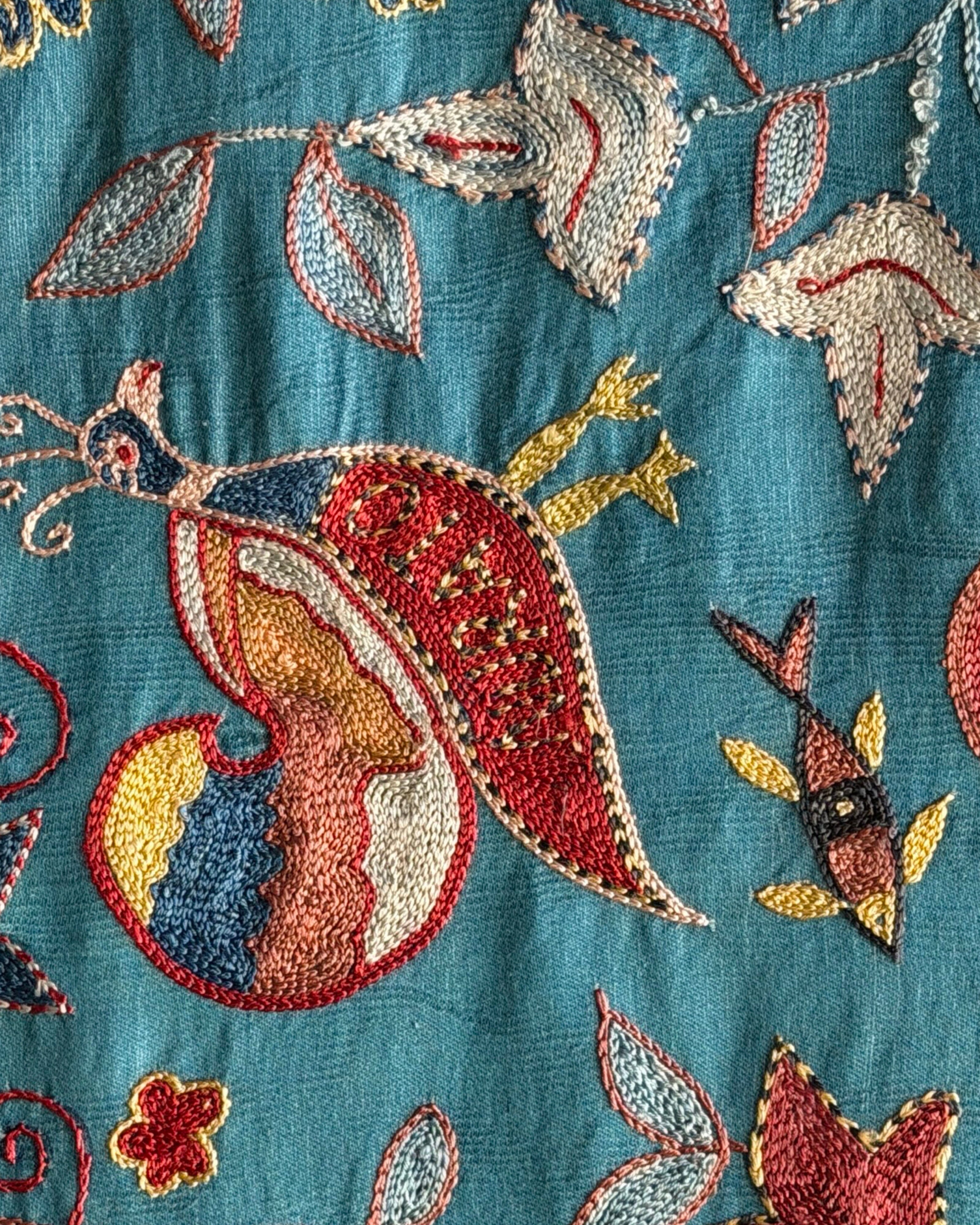 Hand Stitched Suzani (CSSU072523 | 136 x 100") Suzani Aziz Suzani 