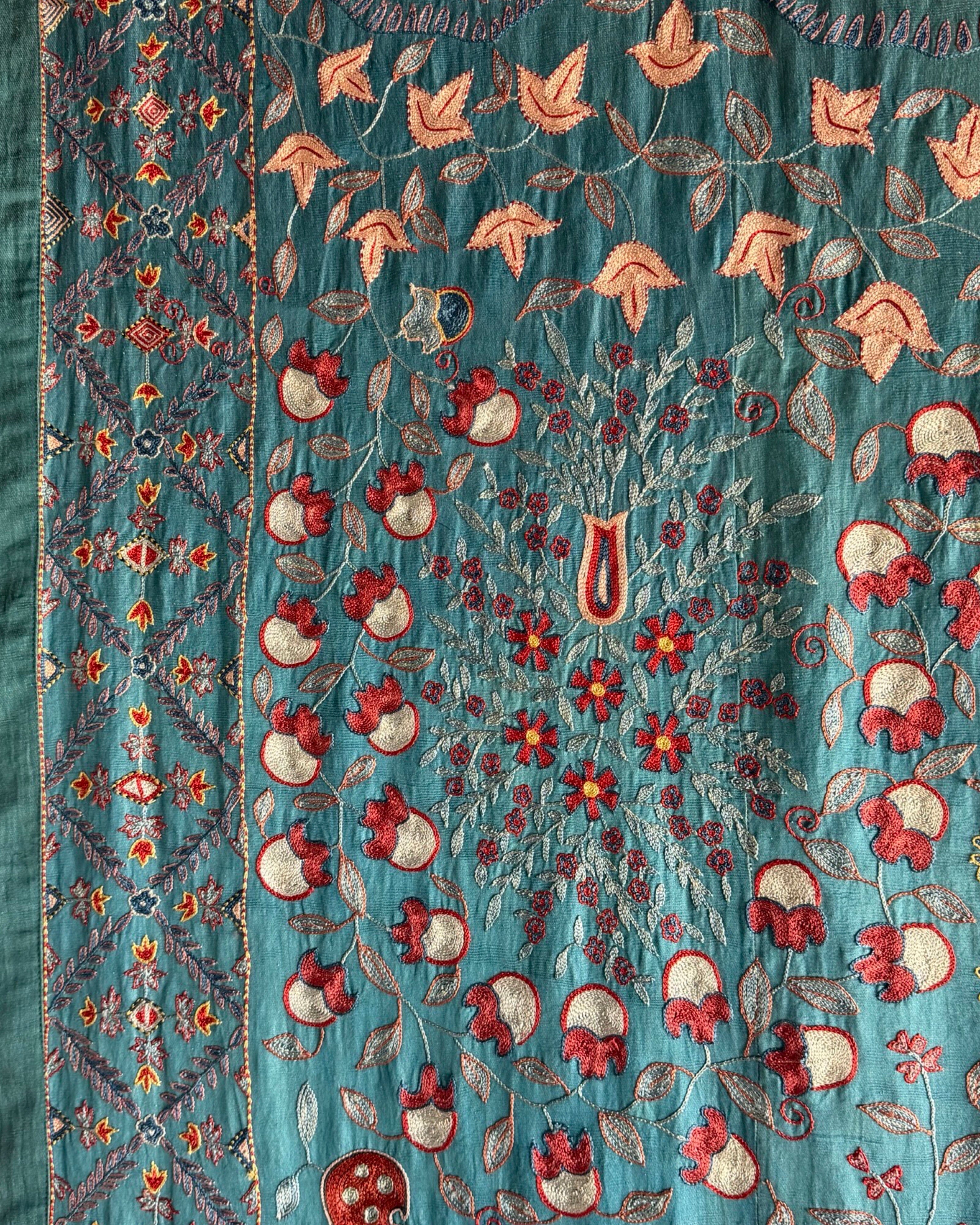 Hand Stitched Suzani (CSSU072523 | 136 x 100") Suzani Aziz Suzani 