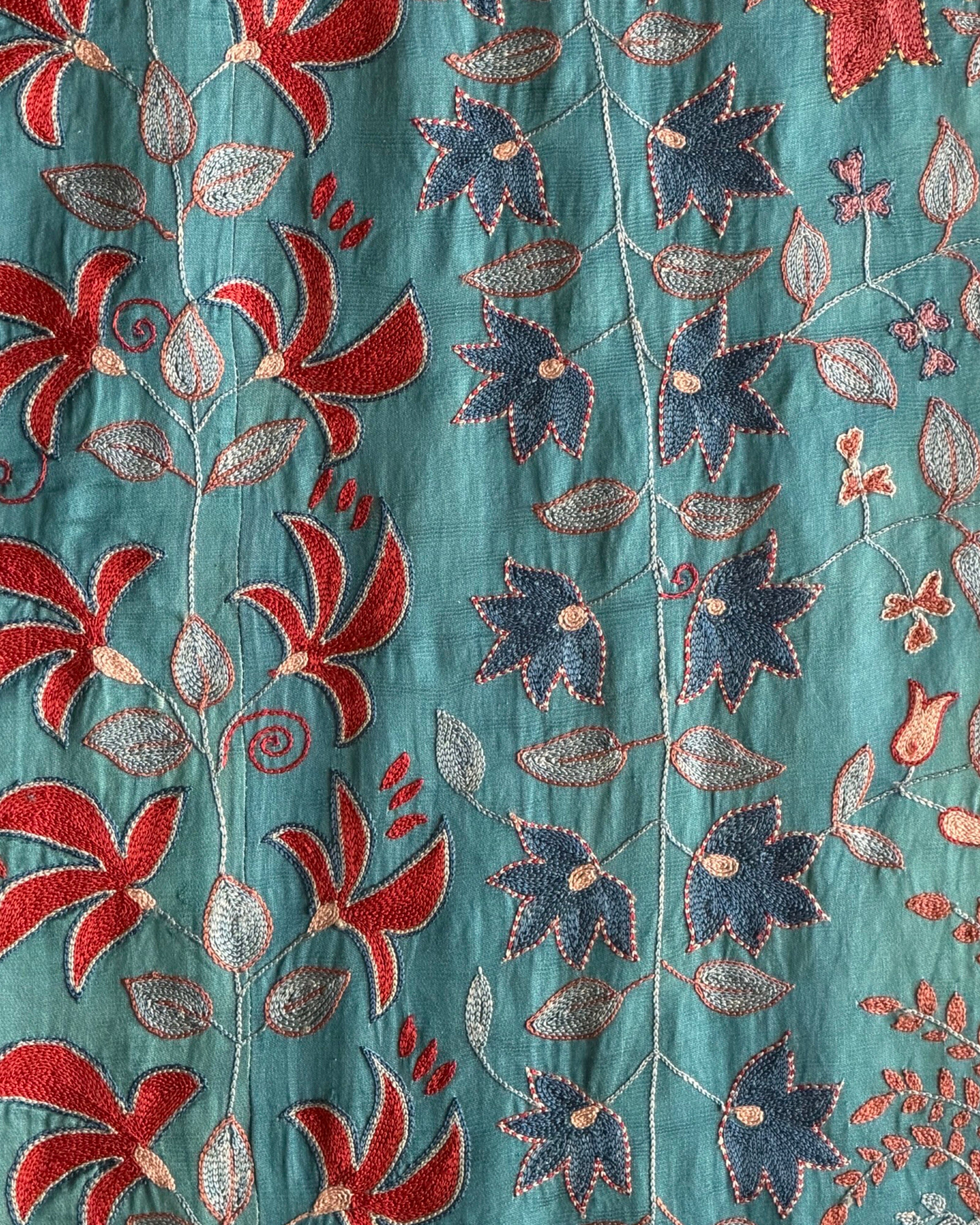 Hand Stitched Suzani (CSSU072523 | 136 x 100") Suzani Aziz Suzani 