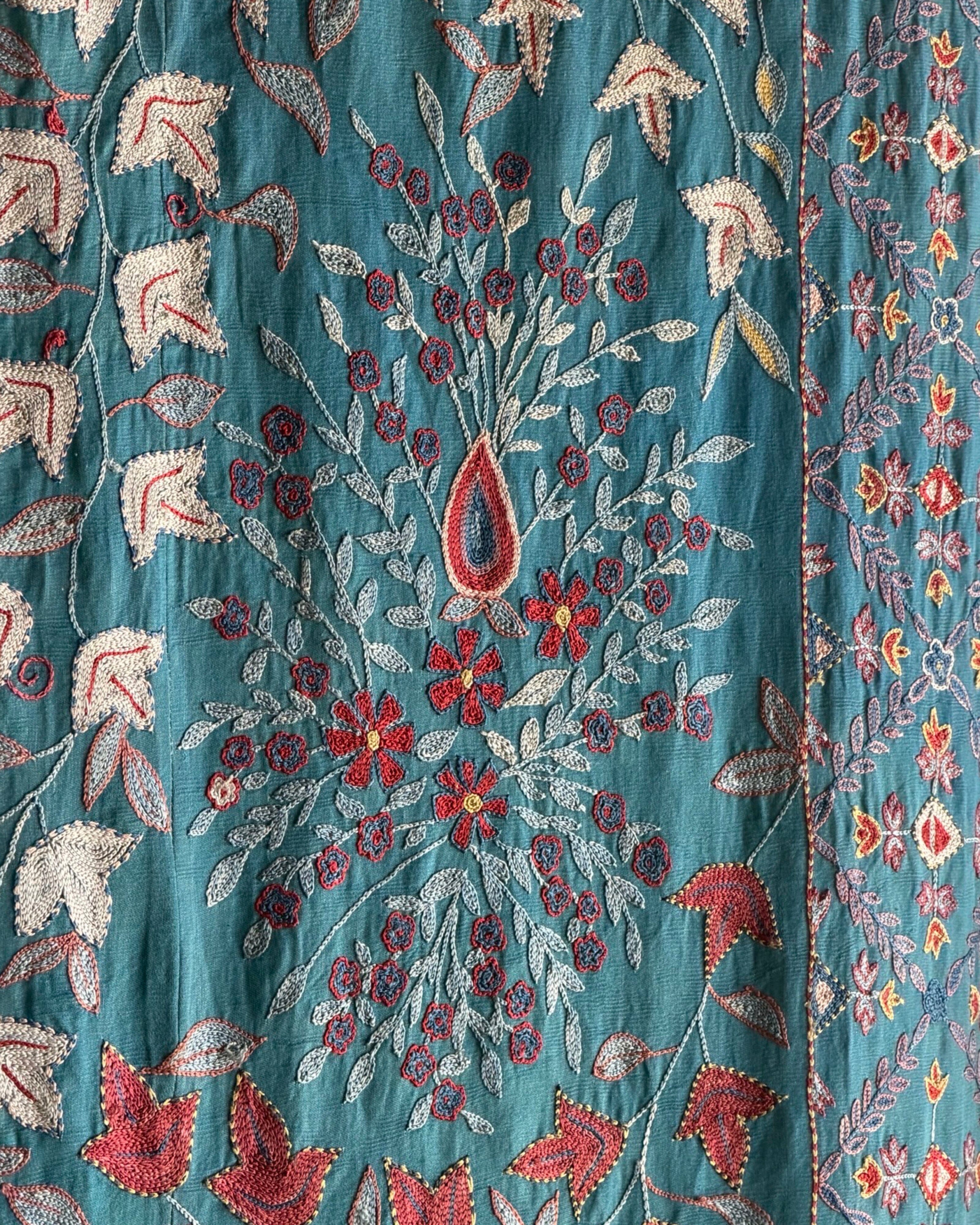 Hand Stitched Suzani (CSSU072523 | 136 x 100") Suzani Aziz Suzani 