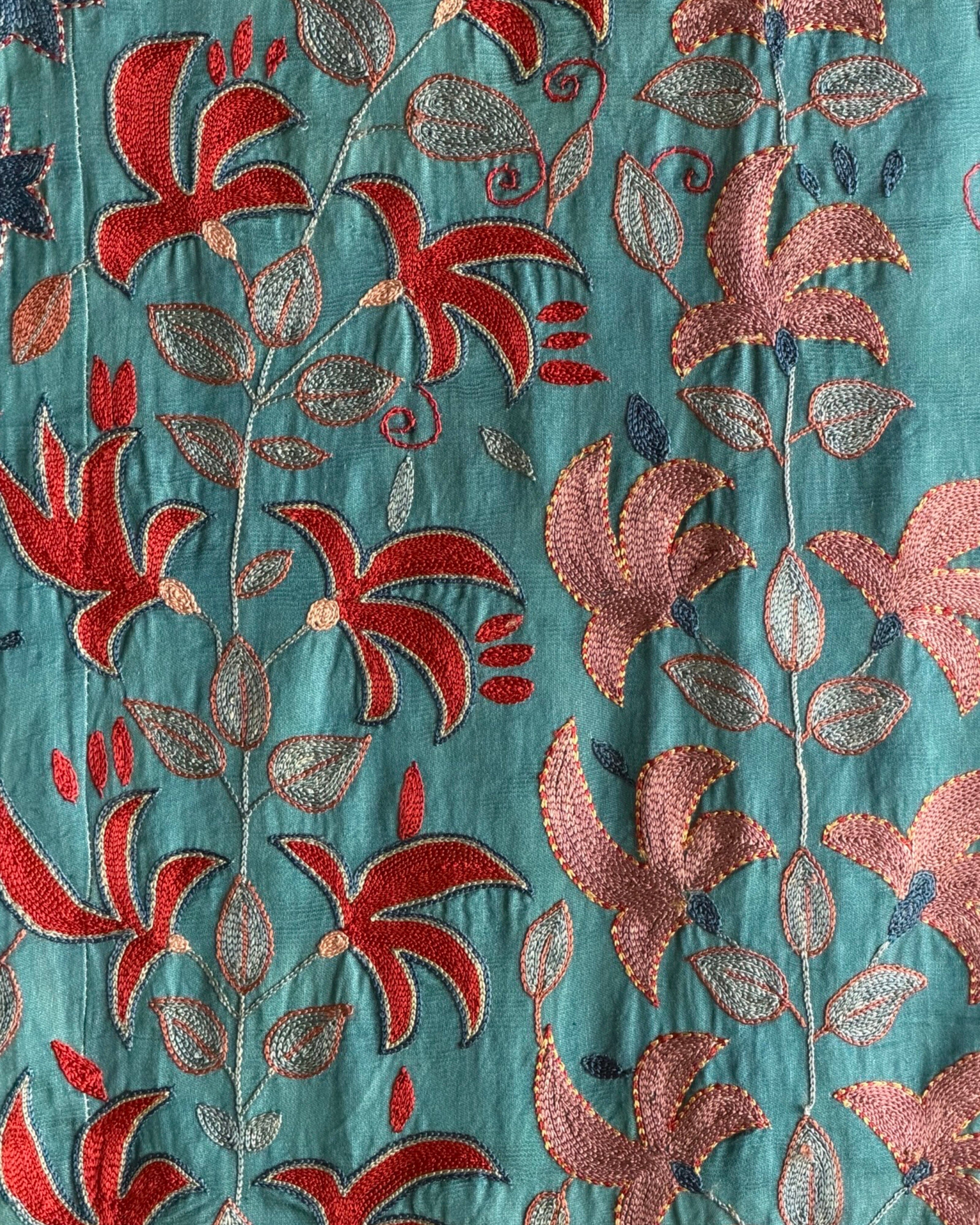 Hand Stitched Suzani (CSSU072523 | 136 x 100") Suzani Aziz Suzani 