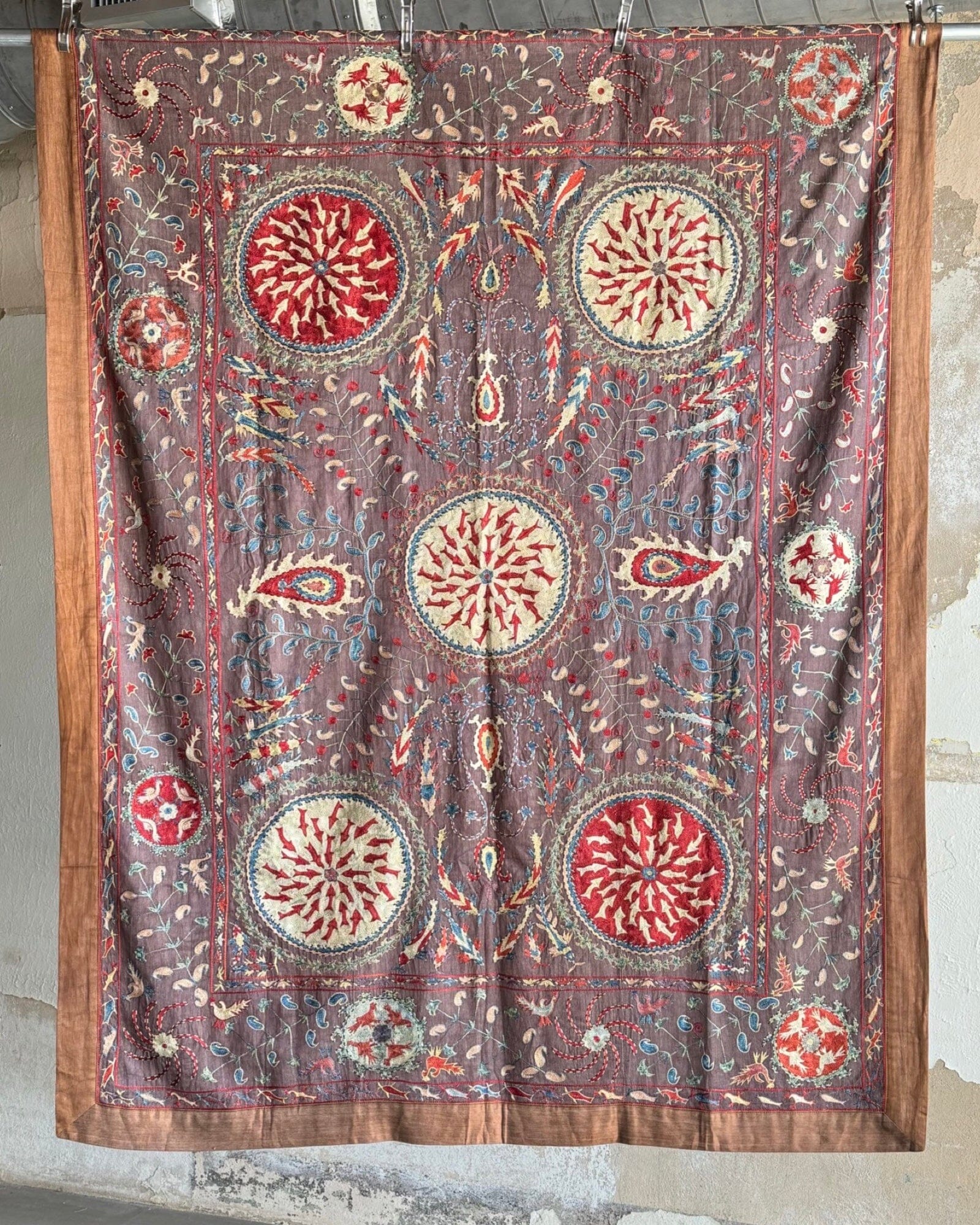 Hand Stitched Suzani (CSSU081324 | 63 x 82") Suzani Aziz Suzani 