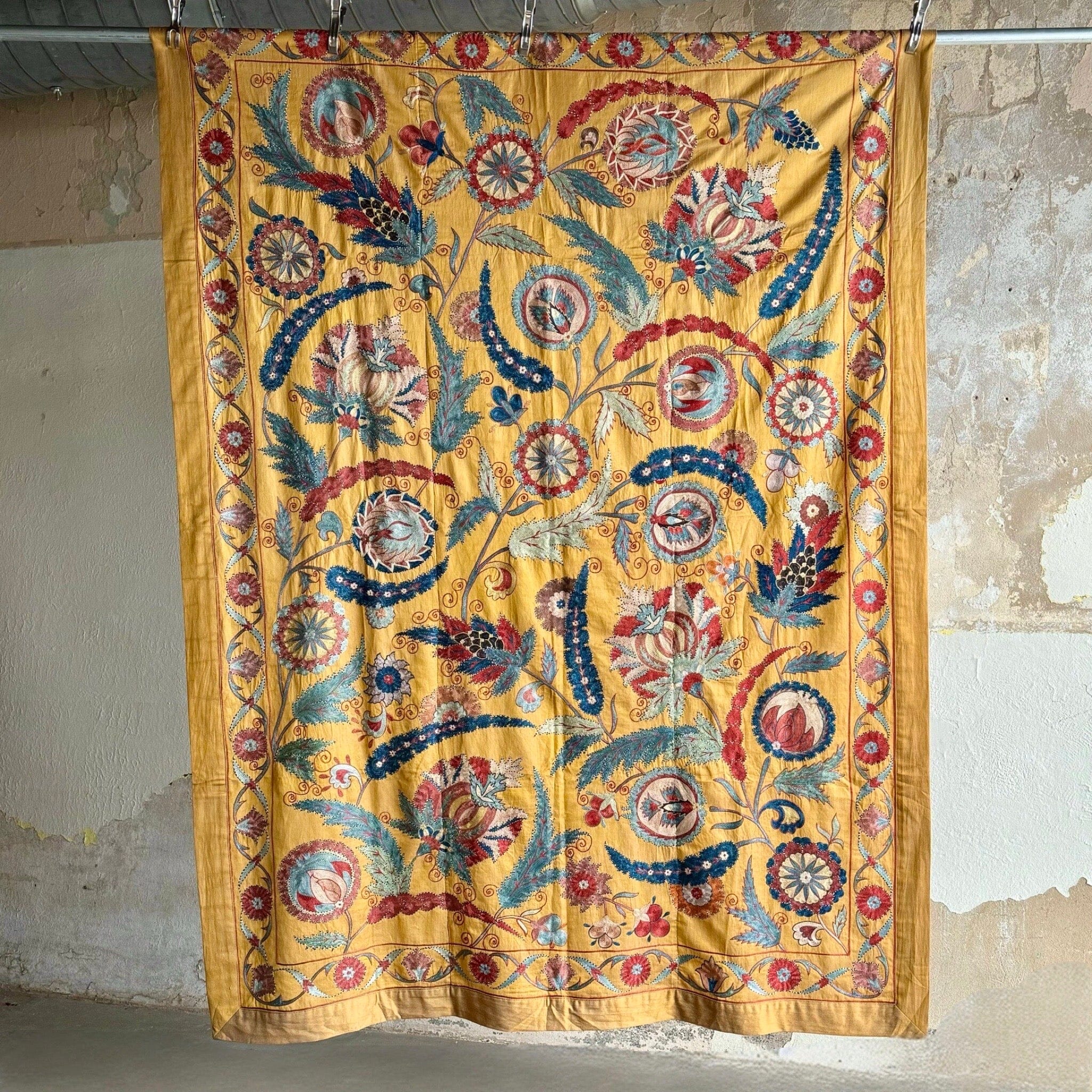 Hand Stitched Suzani (CSSU083224 | 63 x 85") Suzani Aziz Suzani 