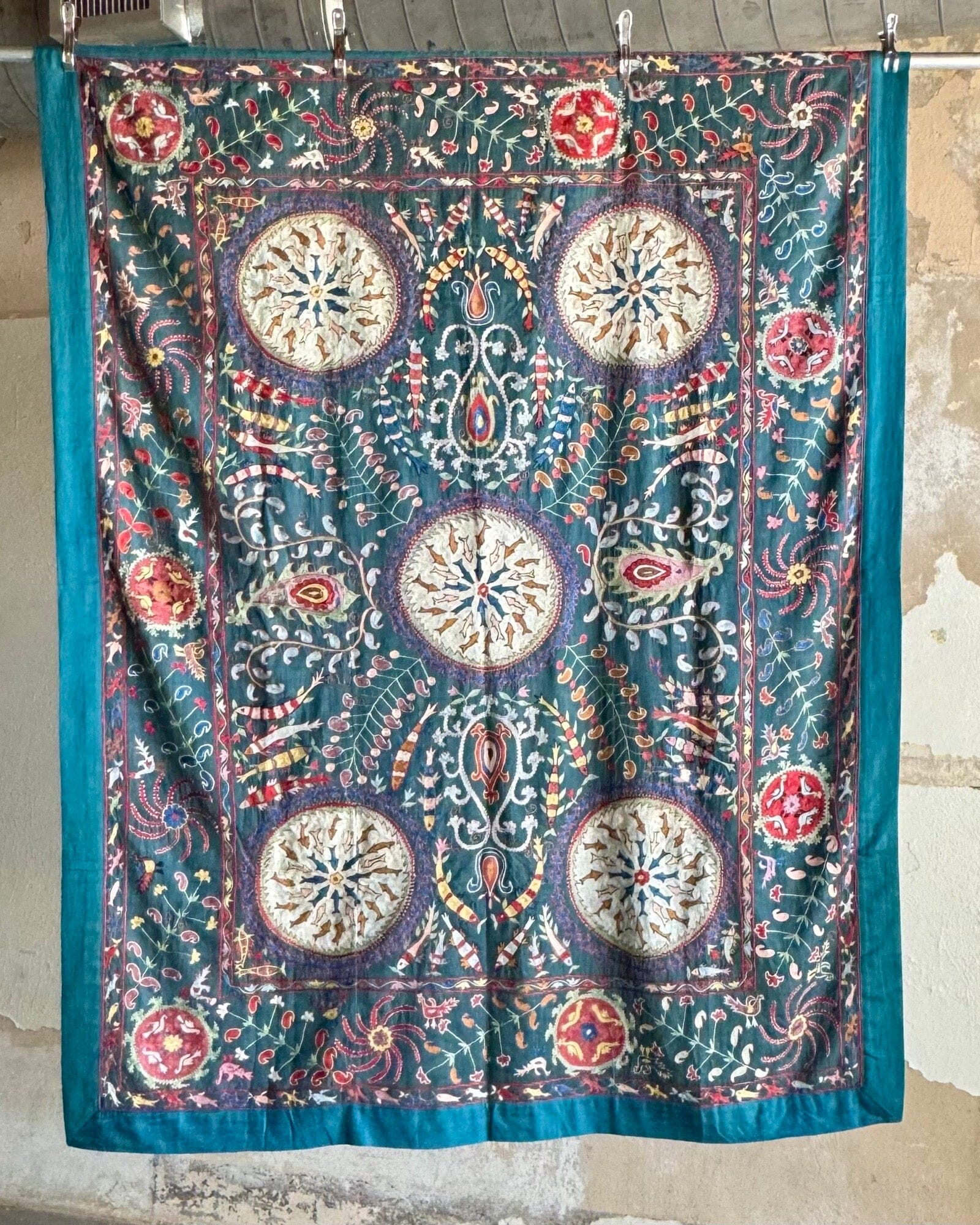 Hand Stitched Suzani (CSSU083424 | 63 x 82") Suzani Aziz Suzani 