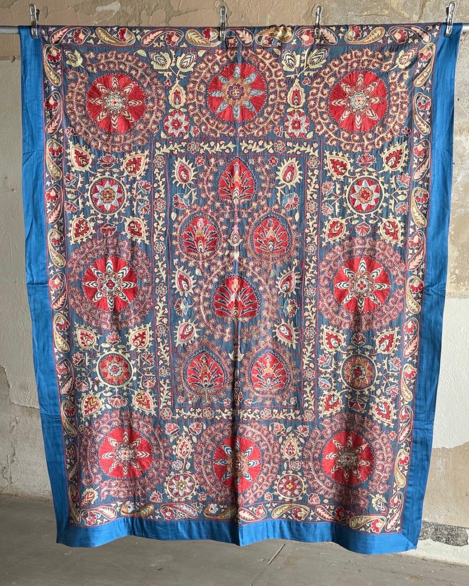 Hand Stitched Suzani (CSSU084124 | 64x80") Suzani Aziz Suzani 