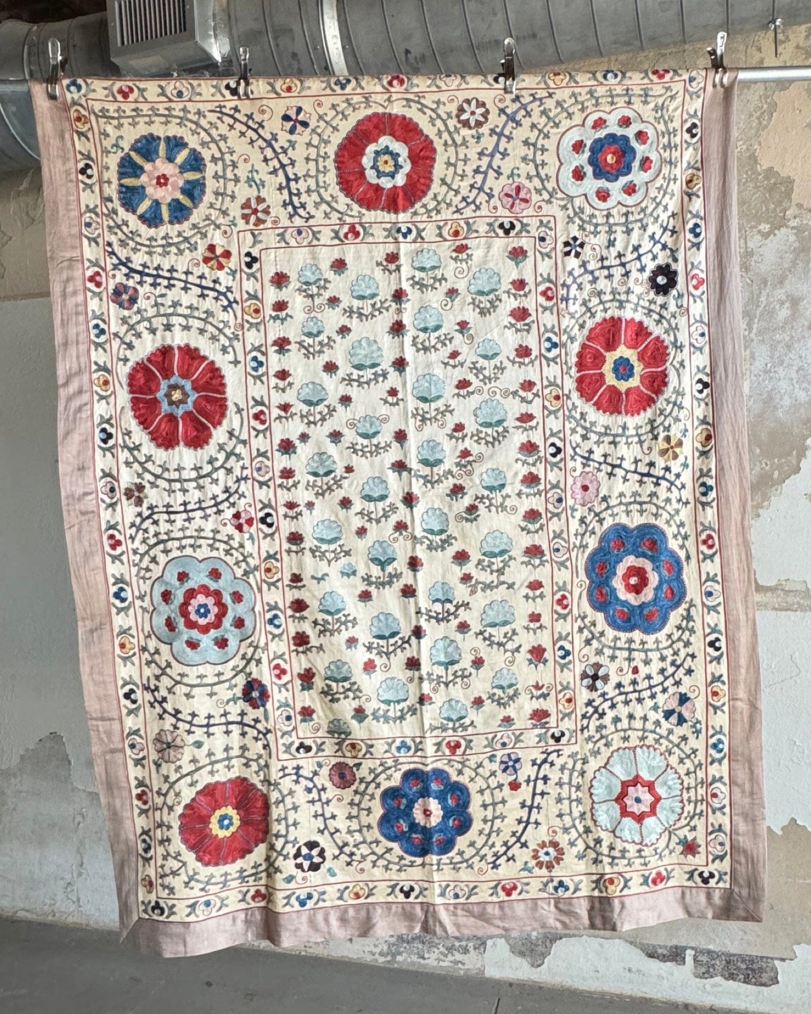 Hand Stitched Suzani (CSSU085024 | 52.5x73.5" ) Suzani Aziz Suzani 