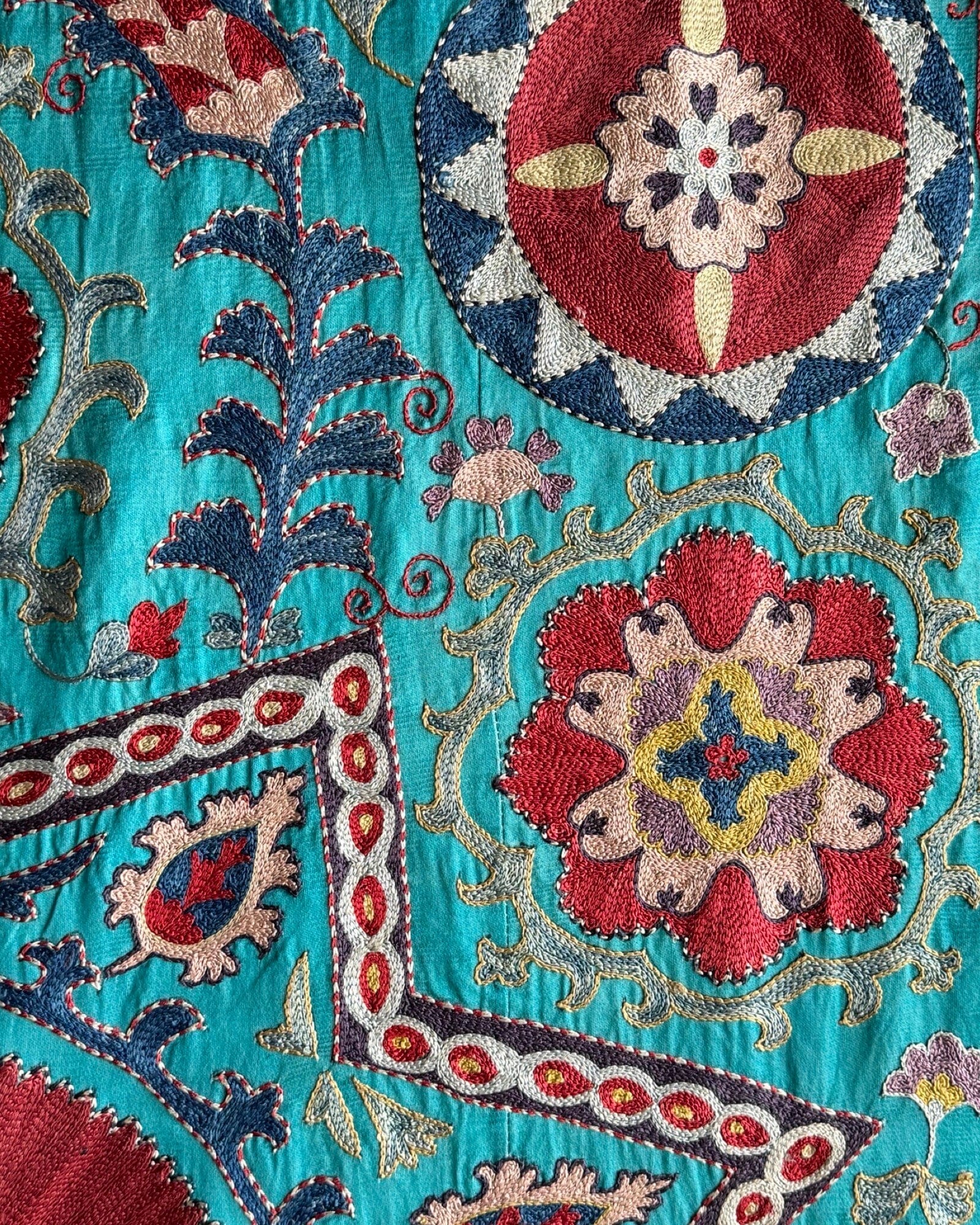 Hand Stitched Suzani (CSSU086124 | 65 x 97 1/2") Suzani Aziz Suzani 