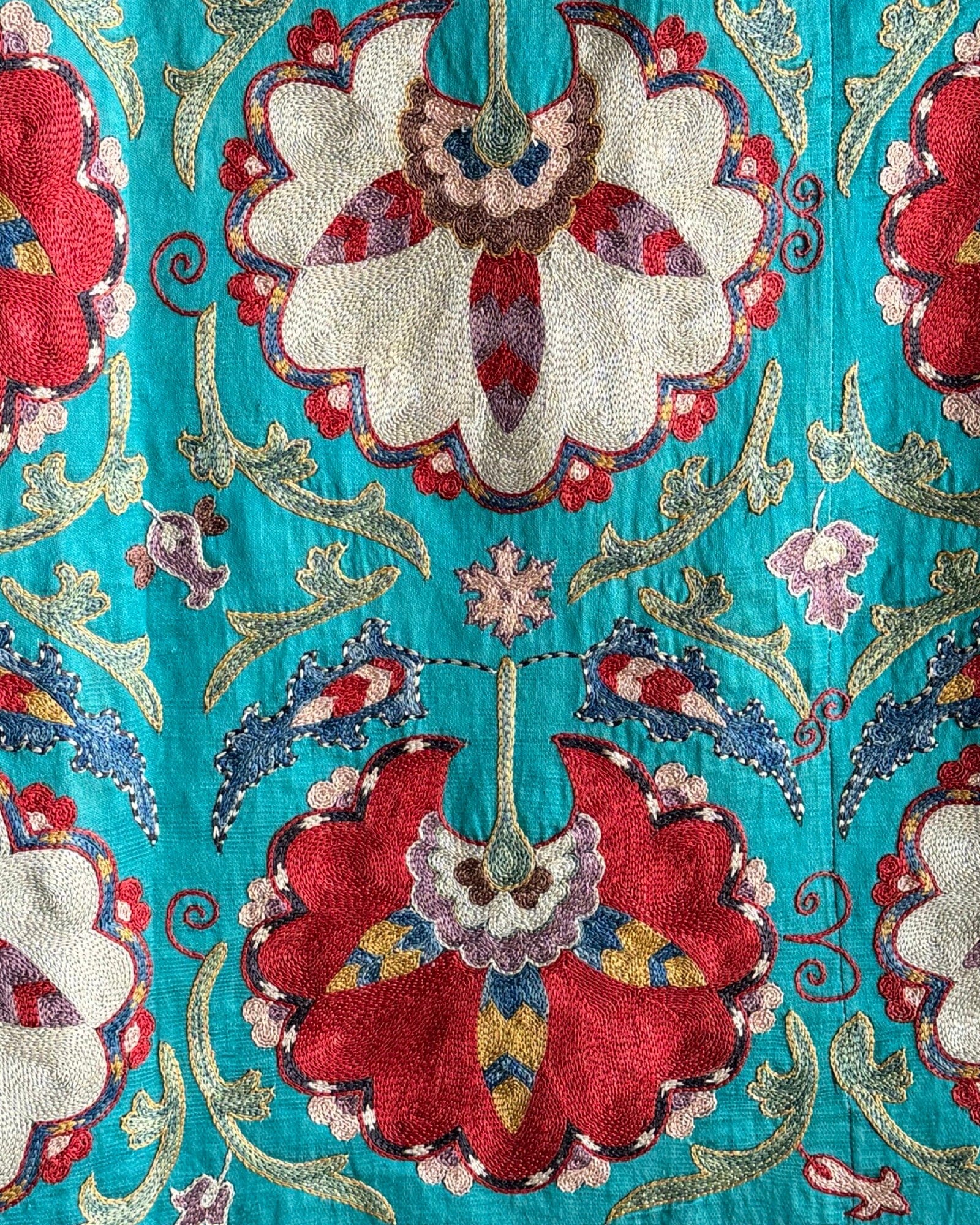 Hand Stitched Suzani (CSSU086124 | 65 x 97 1/2") Suzani Aziz Suzani 