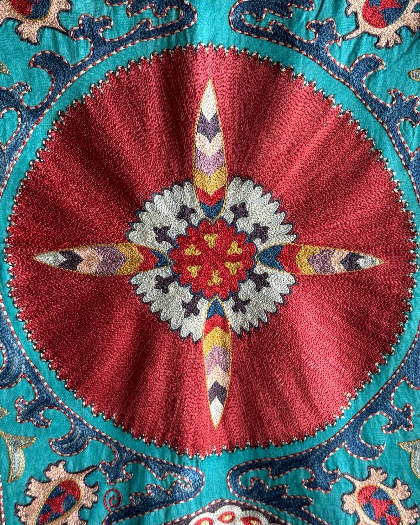 Hand Stitched Suzani (CSSU086124 | 65 x 97 1/2") Suzani Aziz Suzani 