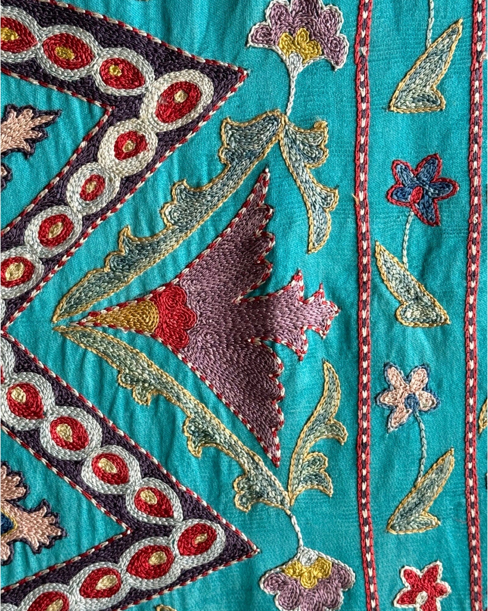 Hand Stitched Suzani (CSSU086124 | 65 x 97 1/2") Suzani Aziz Suzani 