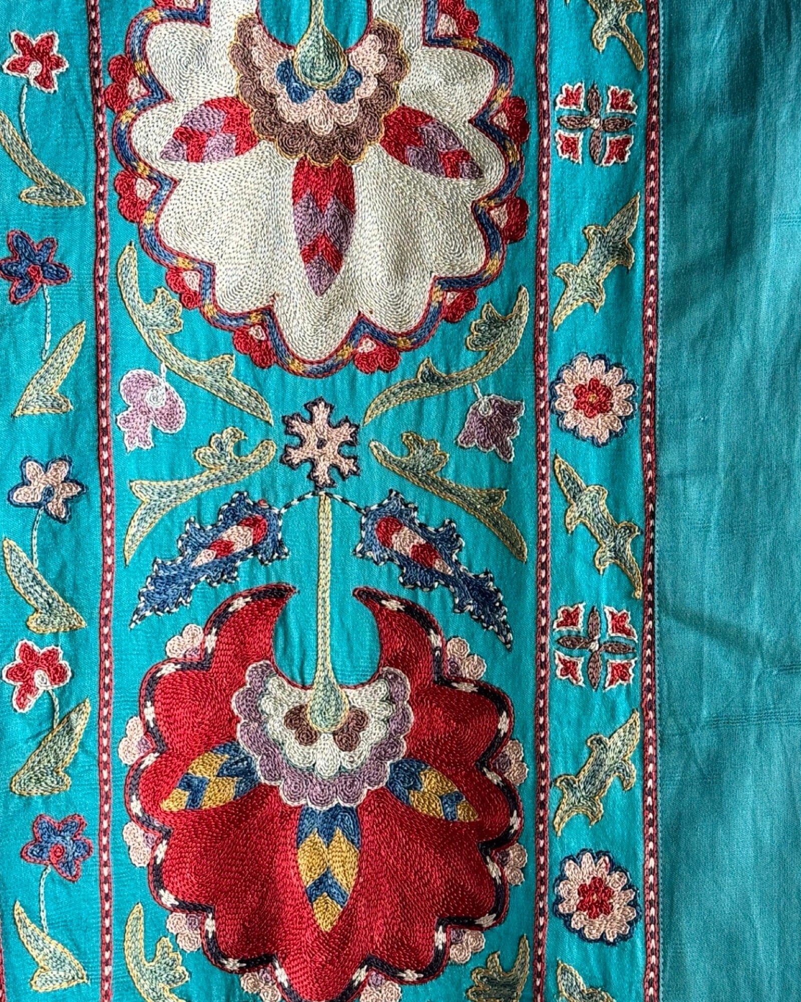 Hand Stitched Suzani (CSSU086124 | 65 x 97 1/2") Suzani Aziz Suzani 