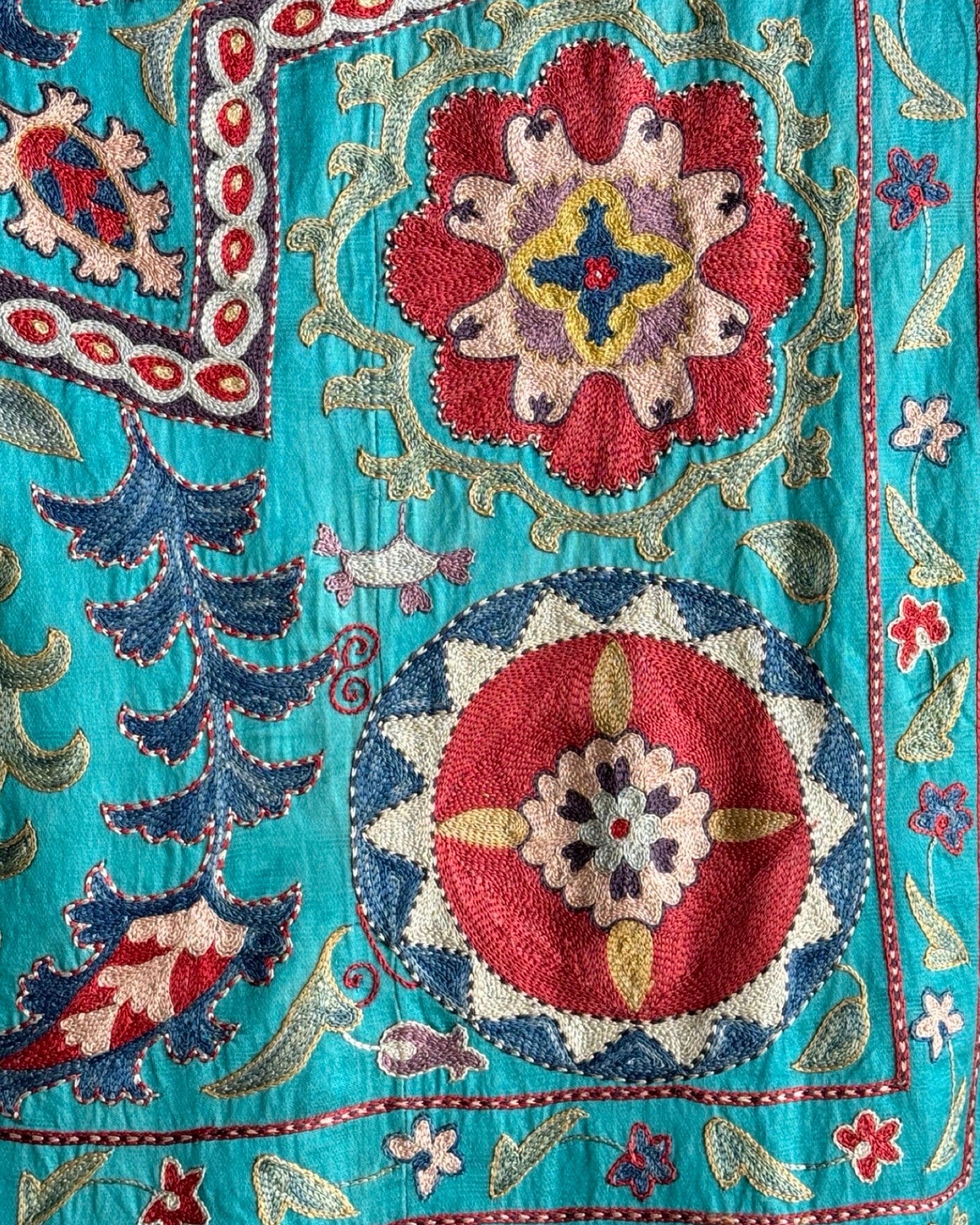 Hand Stitched Suzani (CSSU086124 | 65 x 97 1/2") Suzani Aziz Suzani 