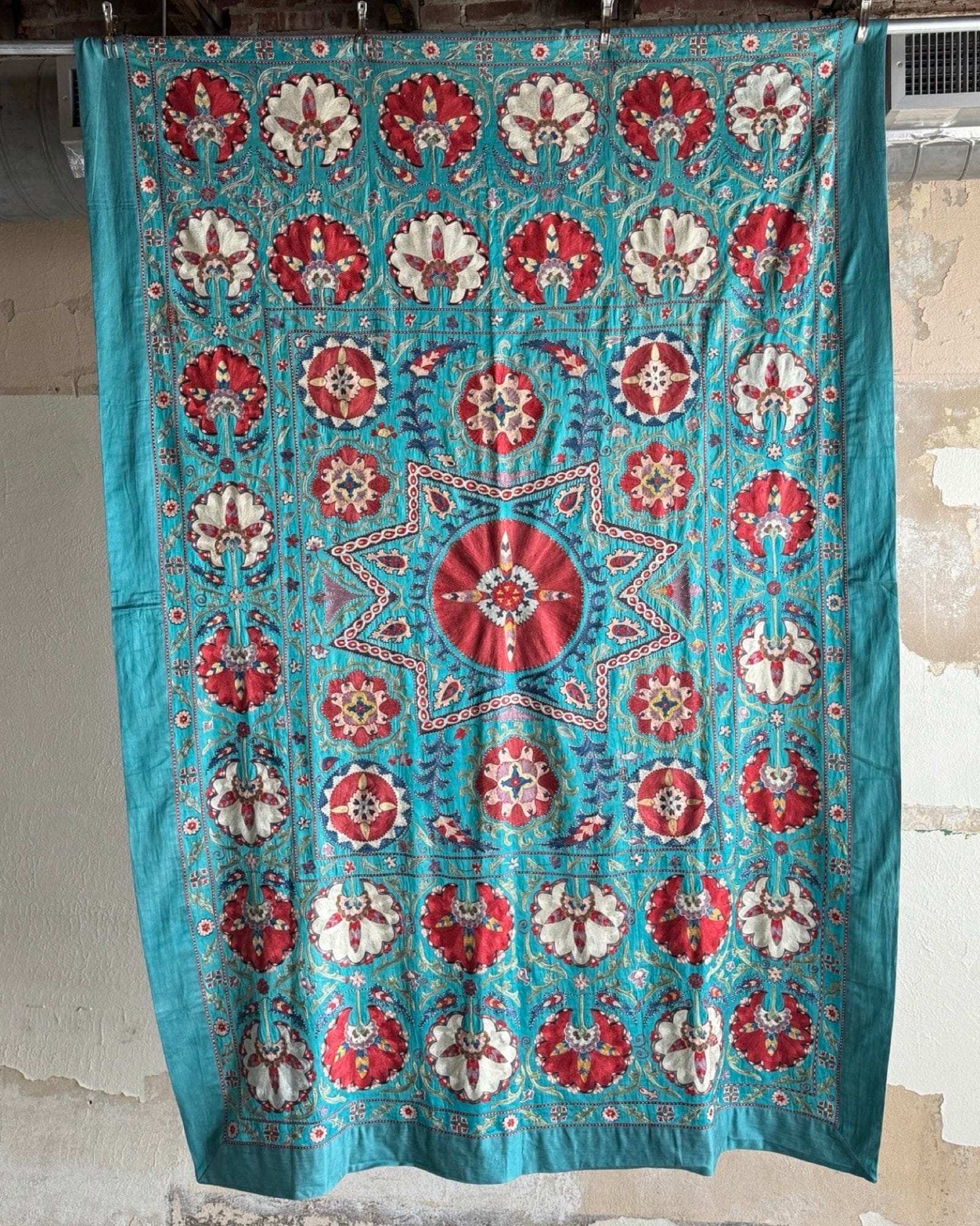 Hand Stitched Suzani (CSSU086124 | 65 x 97 1/2") Suzani Aziz Suzani 