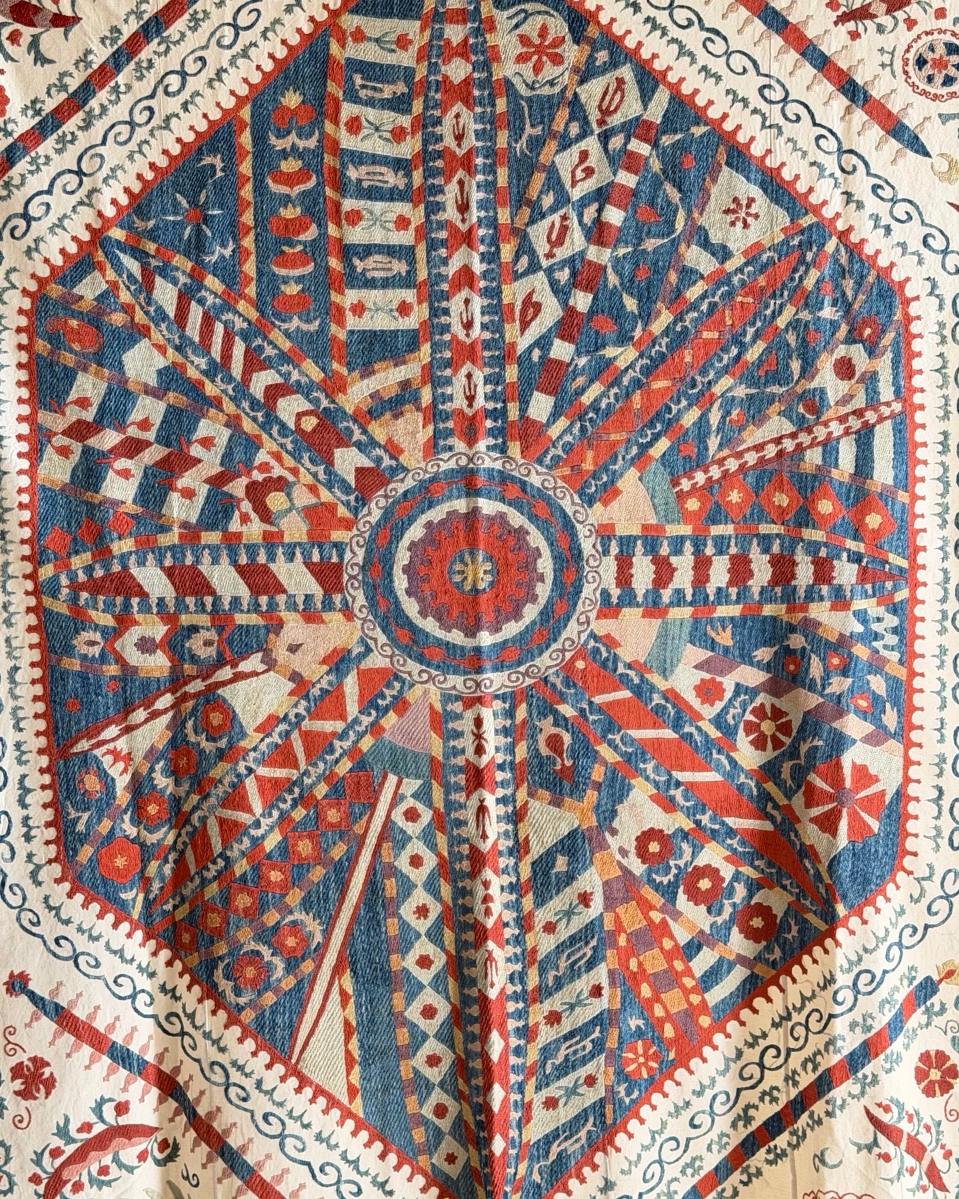 Hand Stitched Suzani (CSSU201321 | 74 x 107") Suzani Aziz Suzani 