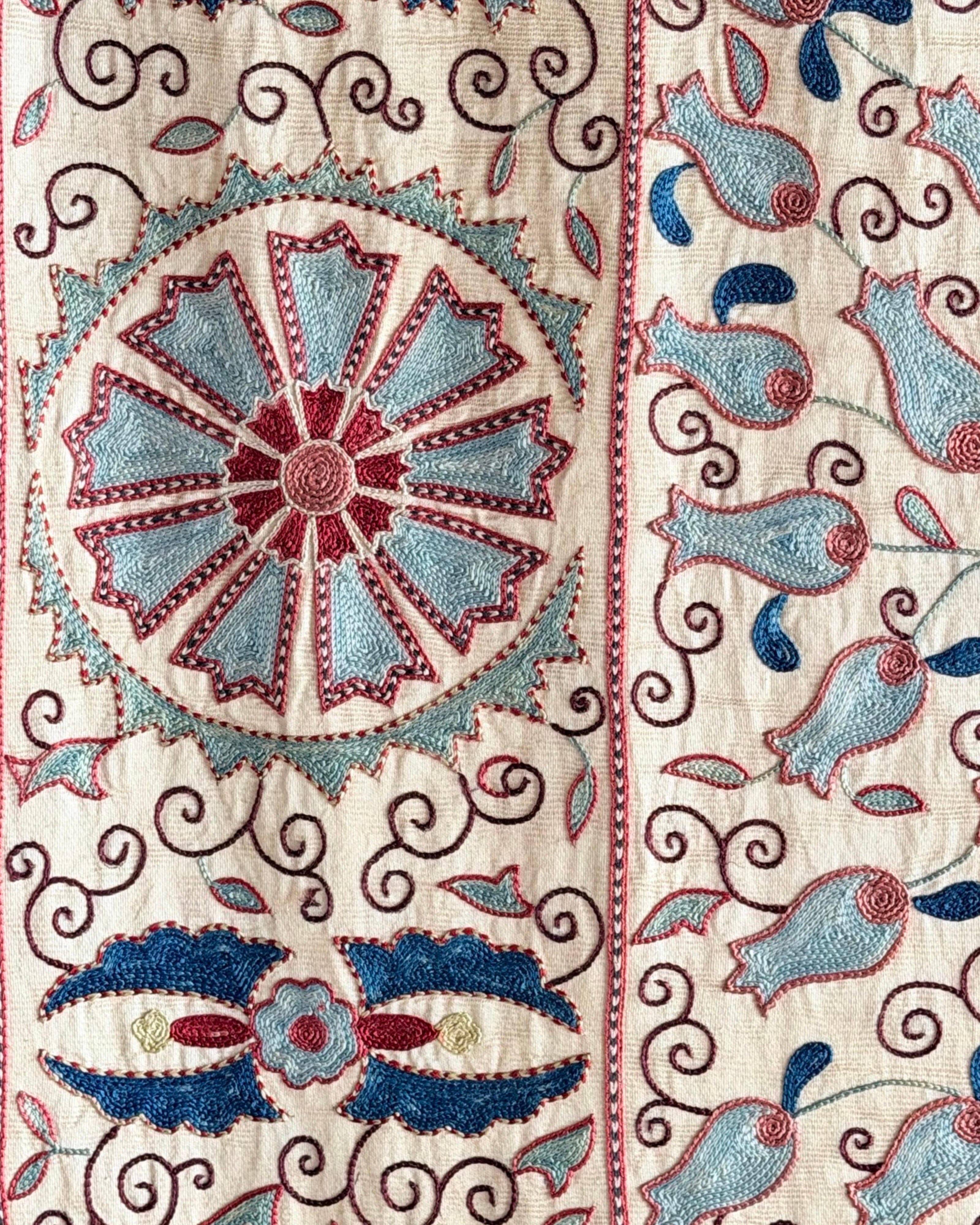Hand Stitched Suzani (CSSU210921 | 80 x 102") Suzani Aziz Suzani 