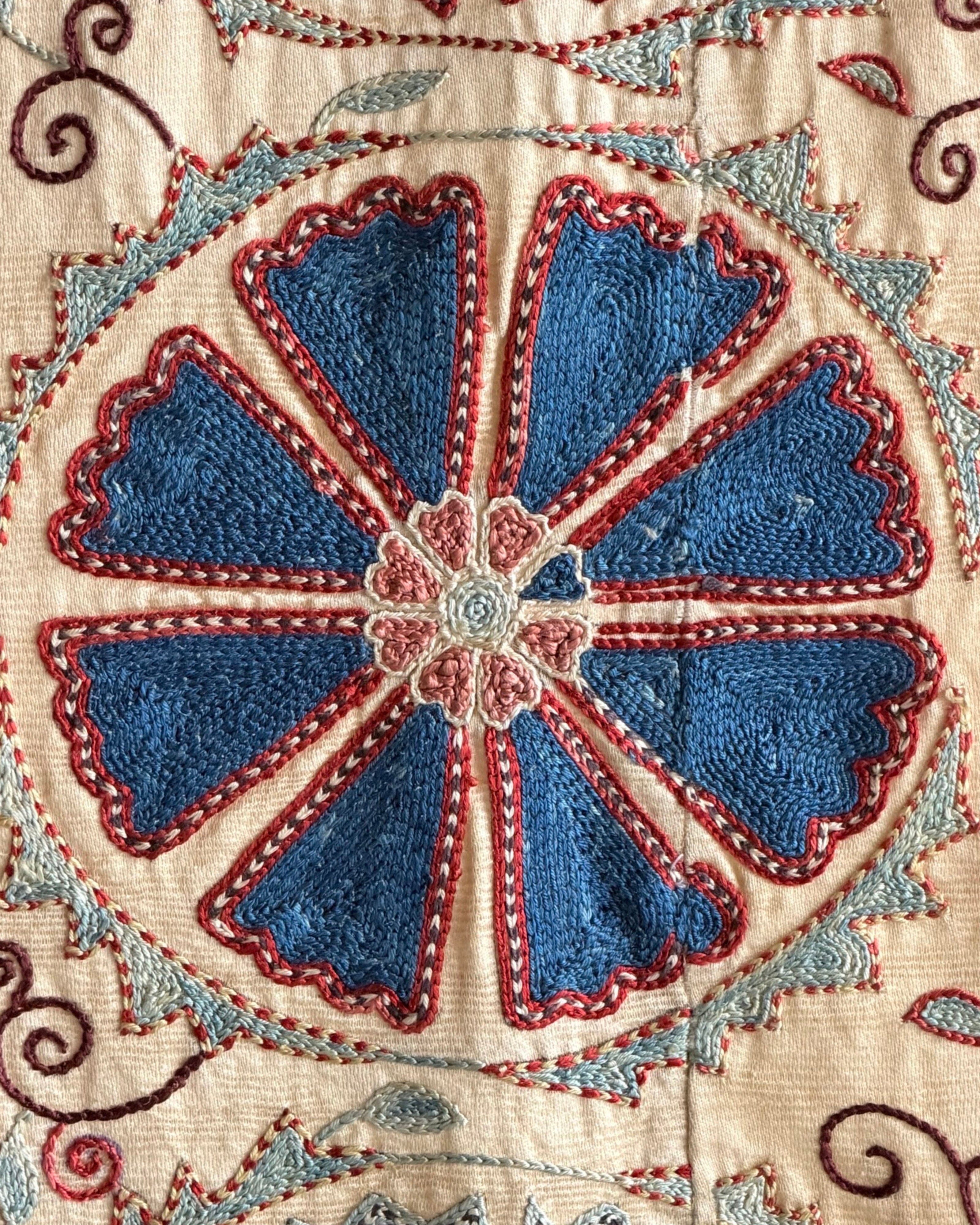 Hand Stitched Suzani (CSSU210921 | 80 x 102") Suzani Aziz Suzani 