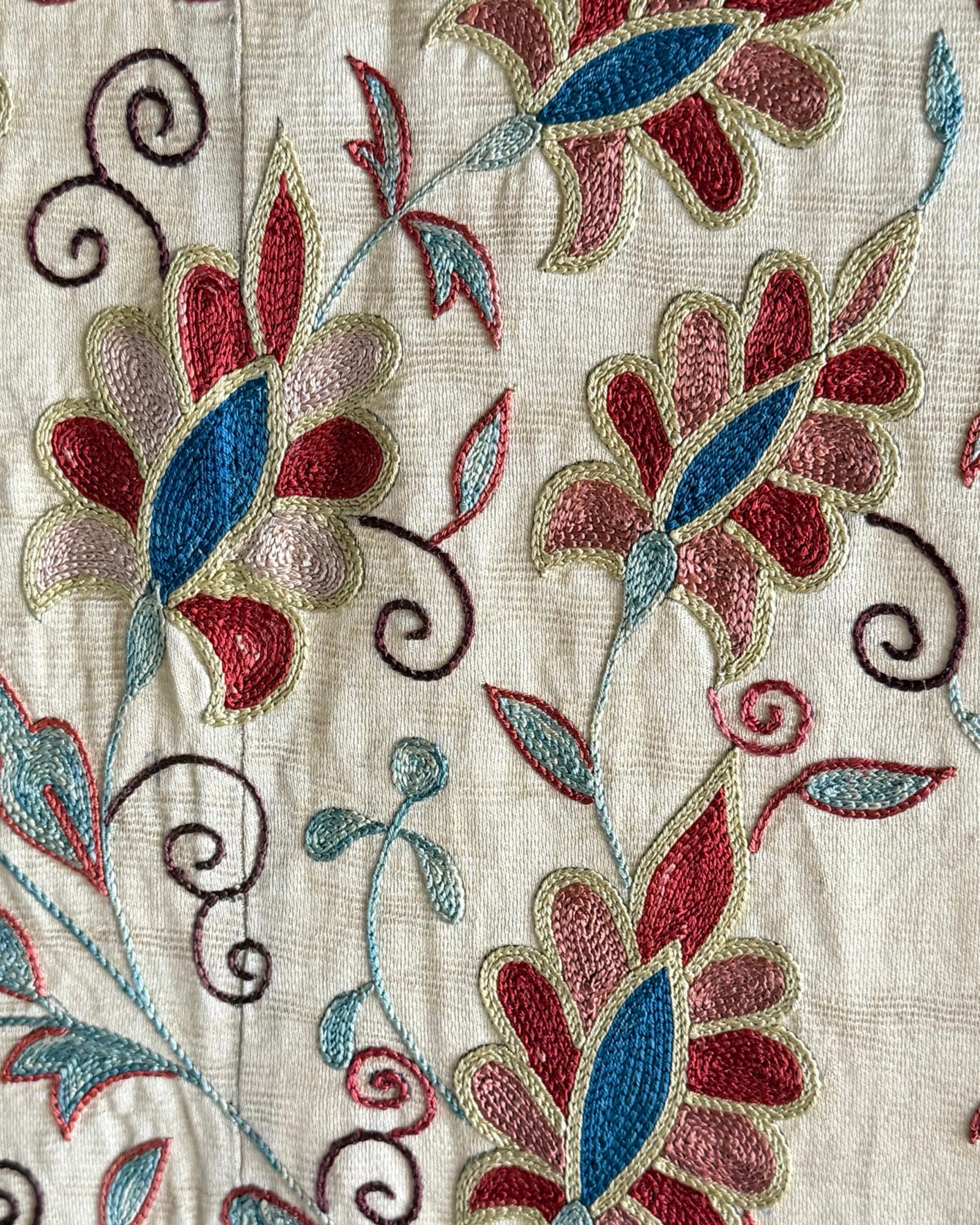Hand Stitched Suzani (CSSU210921 | 80 x 102") Suzani Aziz Suzani 