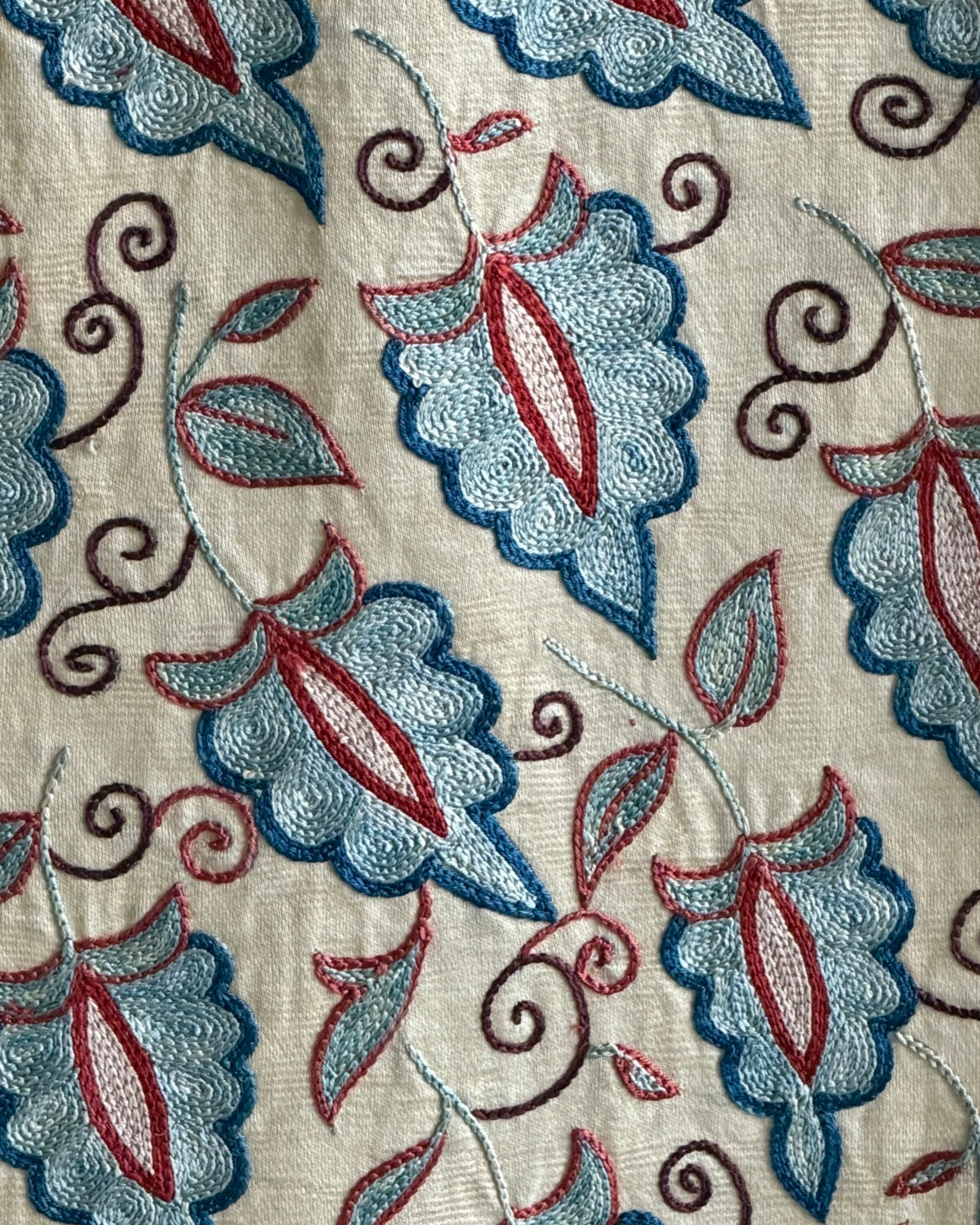 Hand Stitched Suzani (CSSU210921 | 80 x 102") Suzani Aziz Suzani 