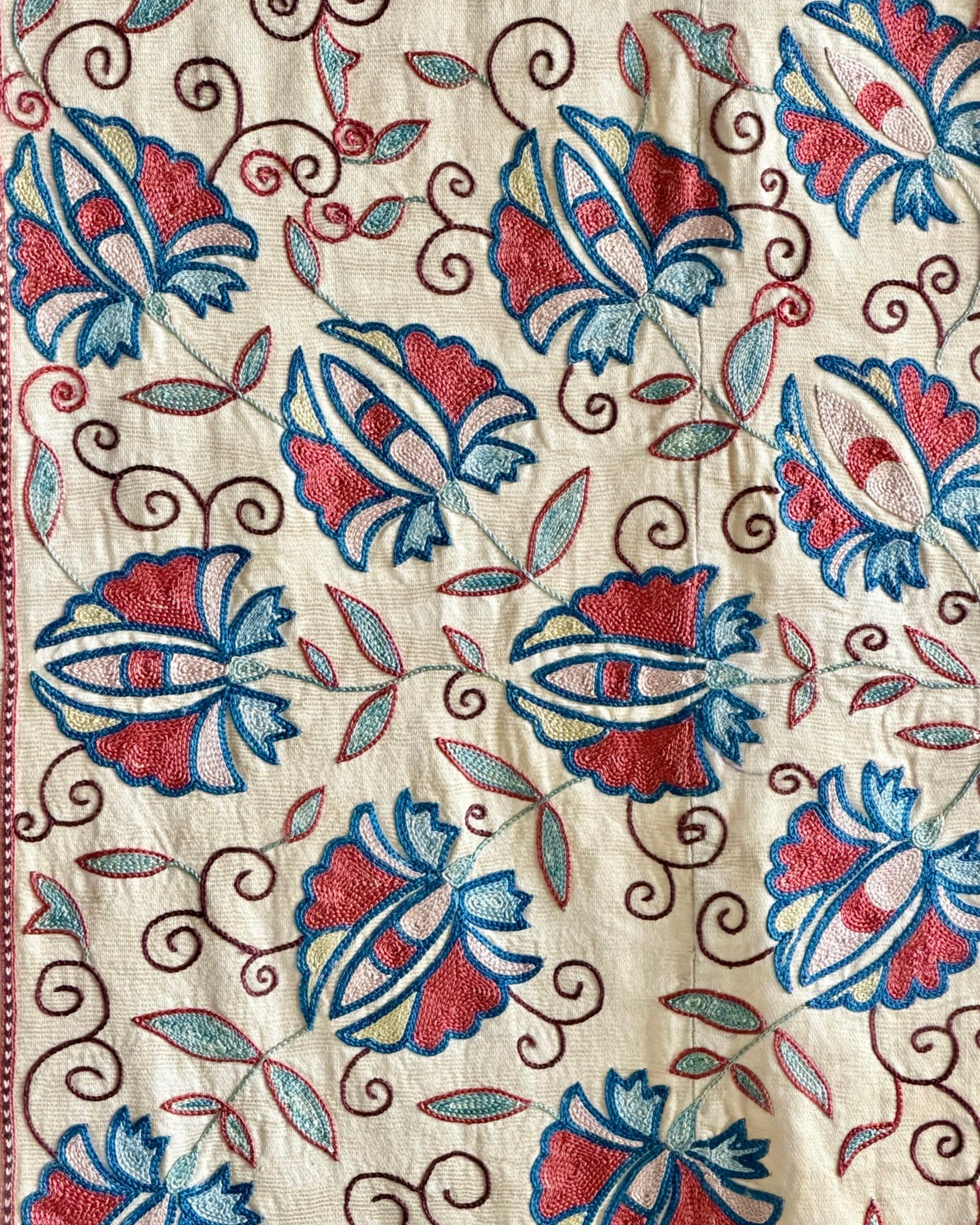 Hand Stitched Suzani (CSSU210921 | 80 x 102") Suzani Aziz Suzani 