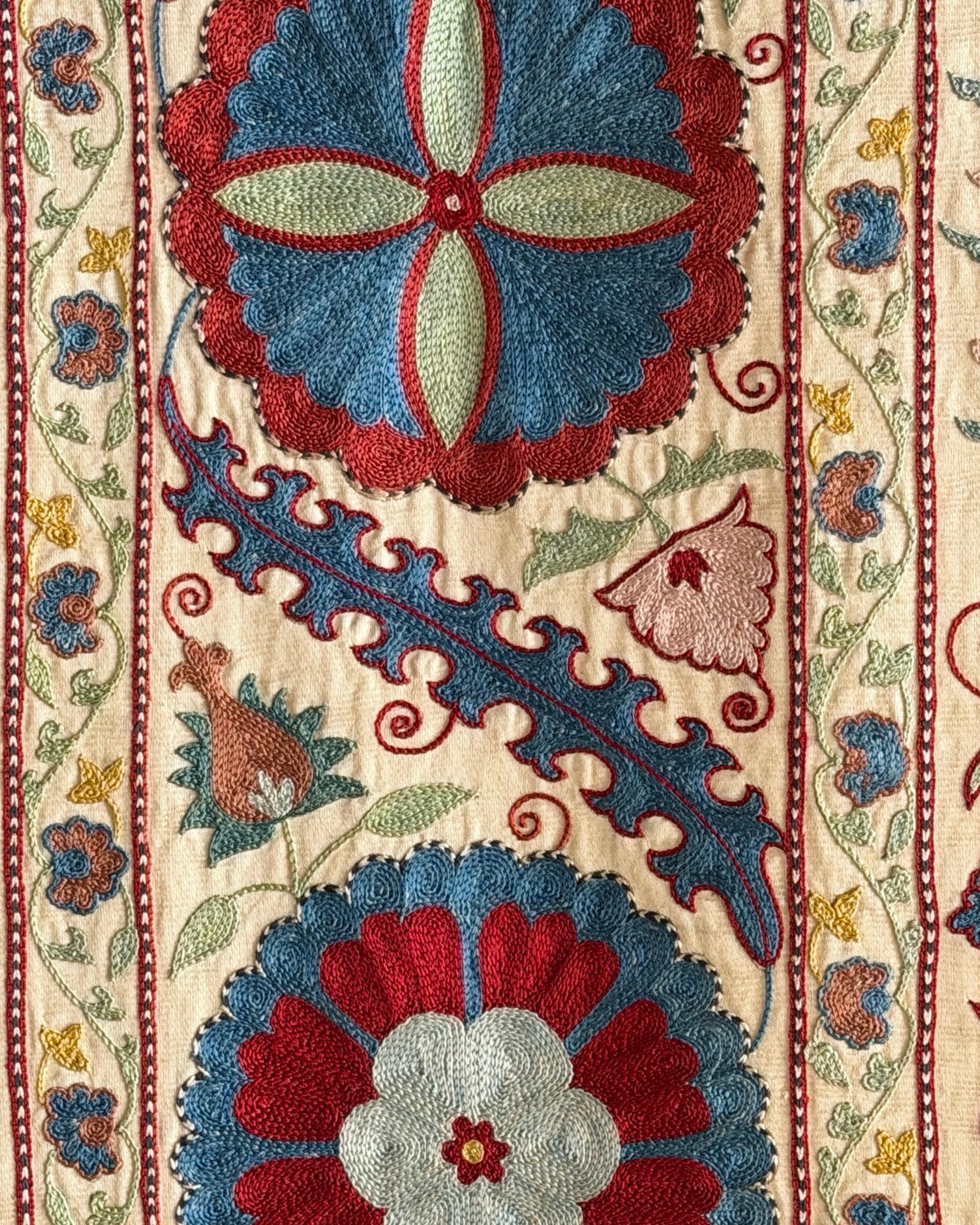 Hand Stitched Suzani (CSSU212521 | 62 x 79") Suzani Aziz Suzani 