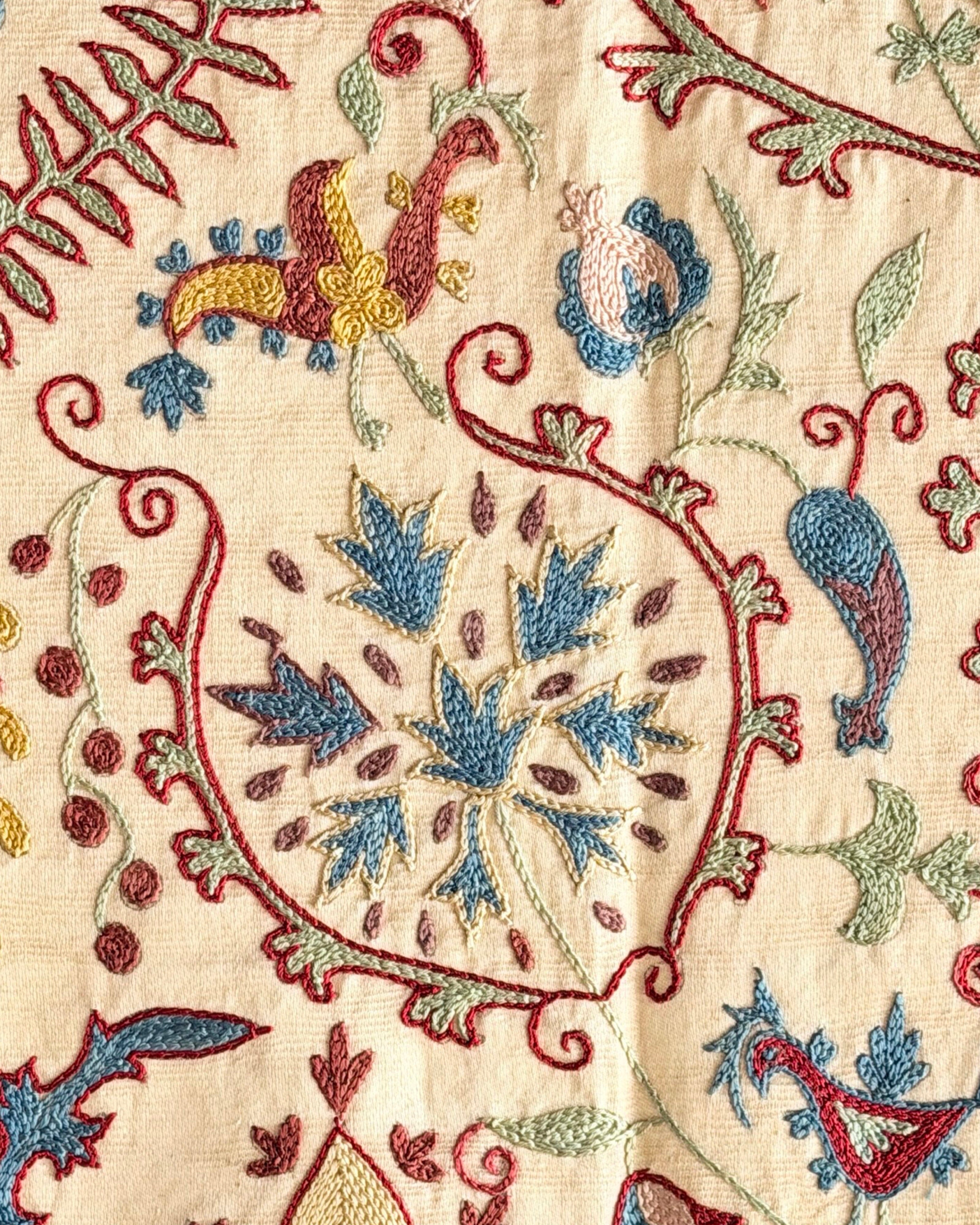 Hand Stitched Suzani (CSSU212521 | 62 x 79") Suzani Aziz Suzani 