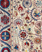 Hand Stitched Suzani (CSSU212521 | 62 x 79") Suzani Aziz Suzani 