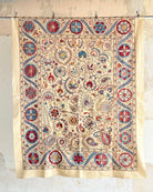 Hand Stitched Suzani (CSSU212521 | 62 x 79") Suzani Aziz Suzani 