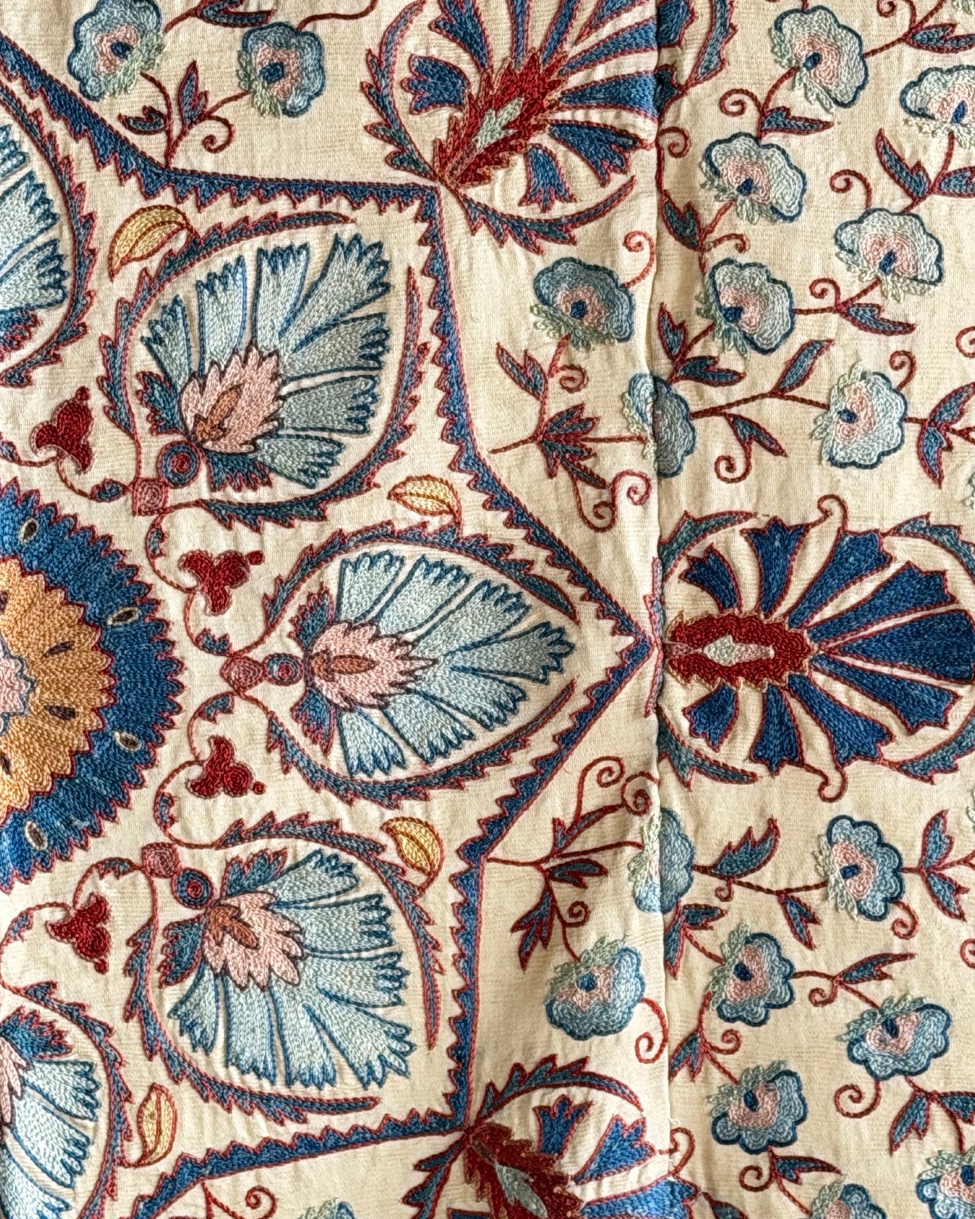 Hand Stitched Suzani (CSSU220422 | 61 1/2 x 93") Suzani Aziz Suzani 