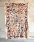Hand Stitched Suzani (CSSU220422 | 61 1/2 x 93") Suzani Aziz Suzani 