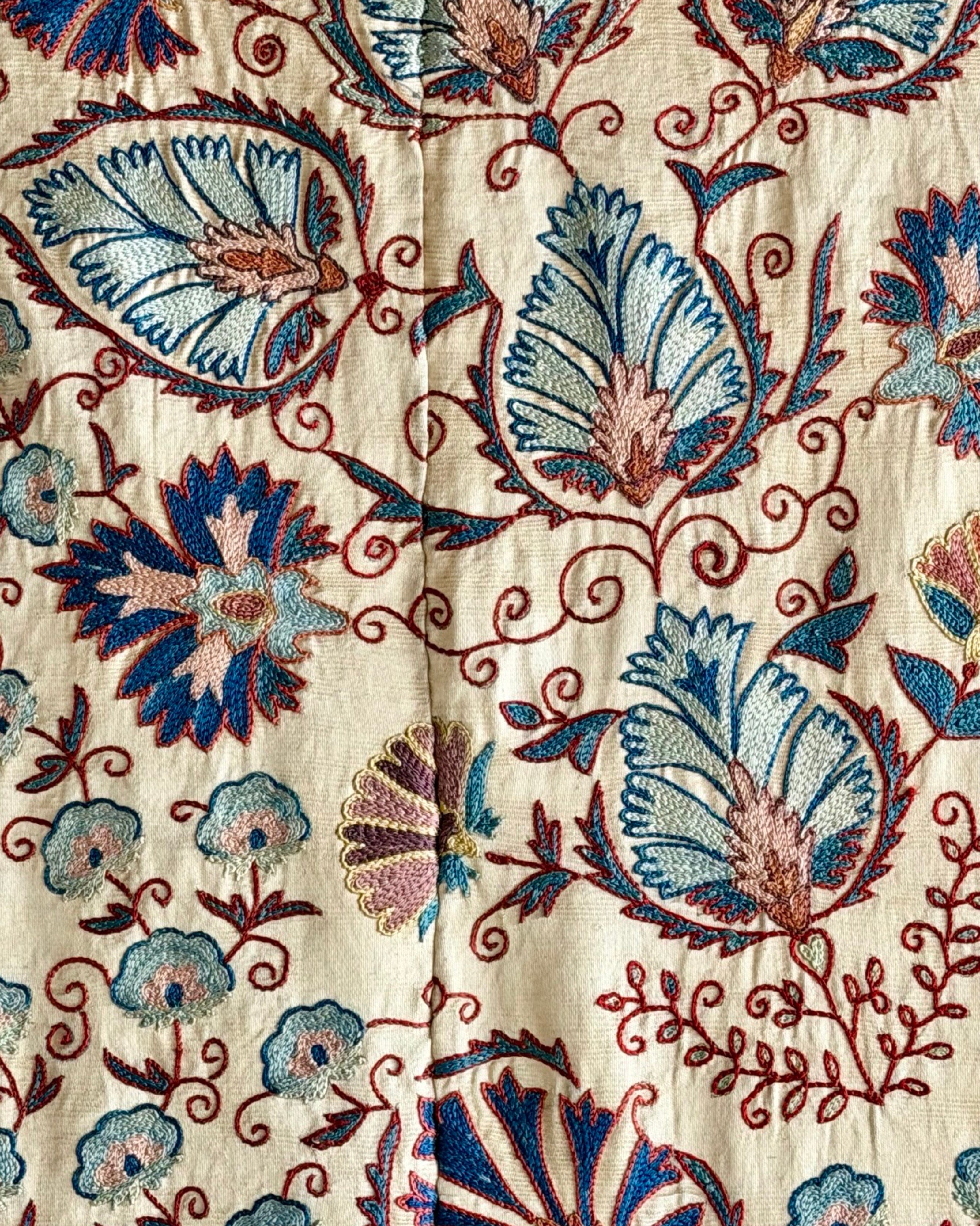 Hand Stitched Suzani (CSSU220422 | 61 1/2 x 93") Suzani Aziz Suzani 