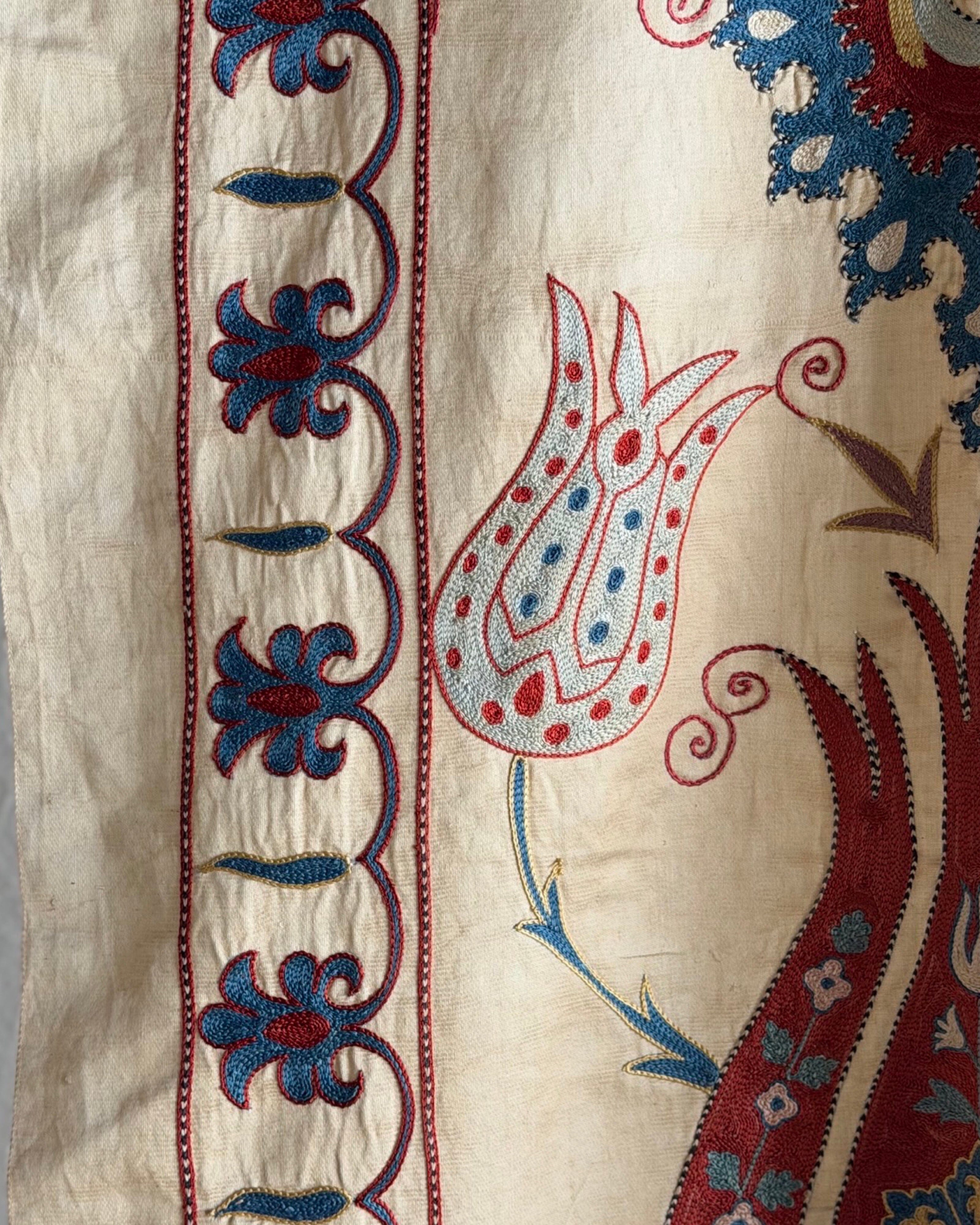 Hand Stitched Suzani (CSSU220722 | 61 x 82") Suzani Aziz Suzani 