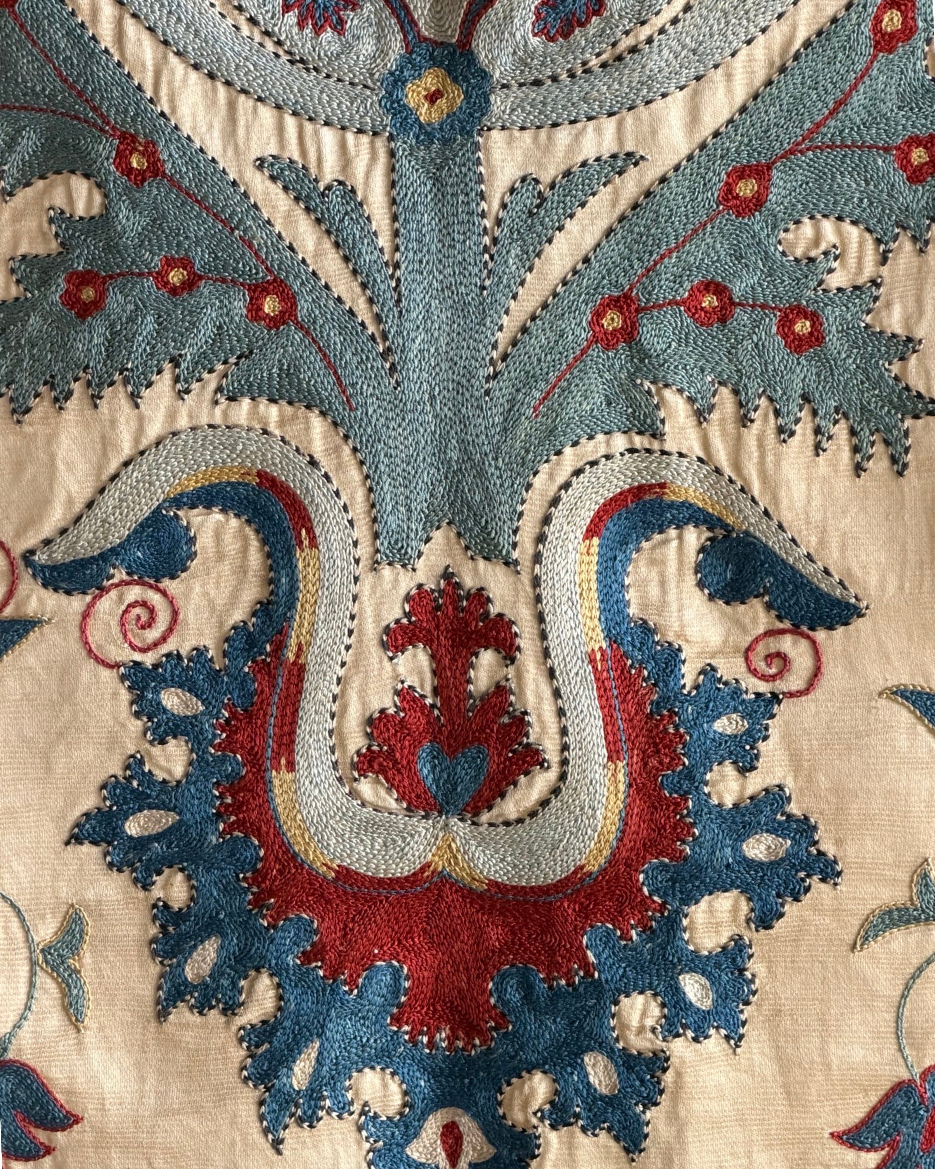 Hand Stitched Suzani (CSSU220722 | 61 x 82") Suzani Aziz Suzani 