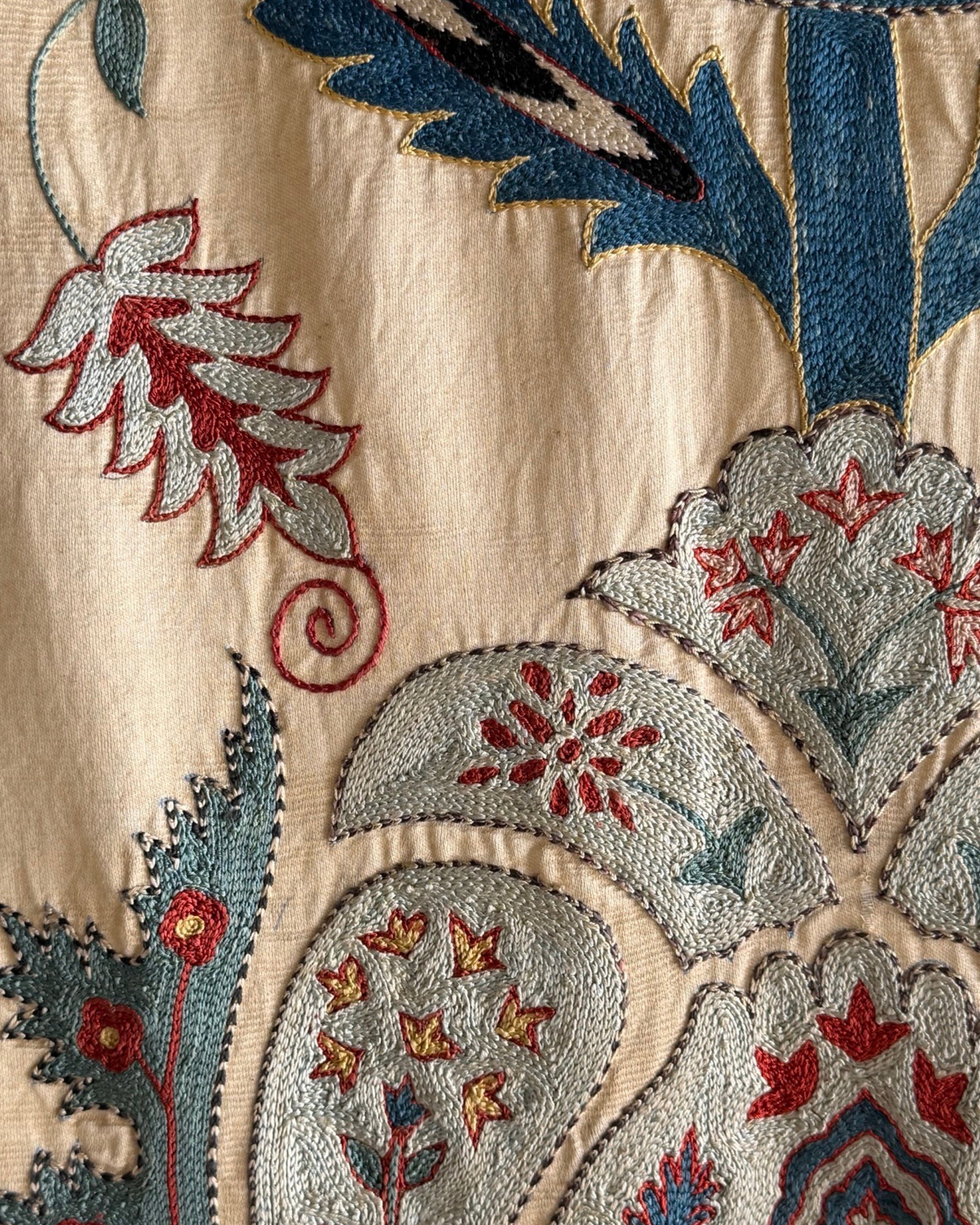 Hand Stitched Suzani (CSSU220722 | 61 x 82") Suzani Aziz Suzani 